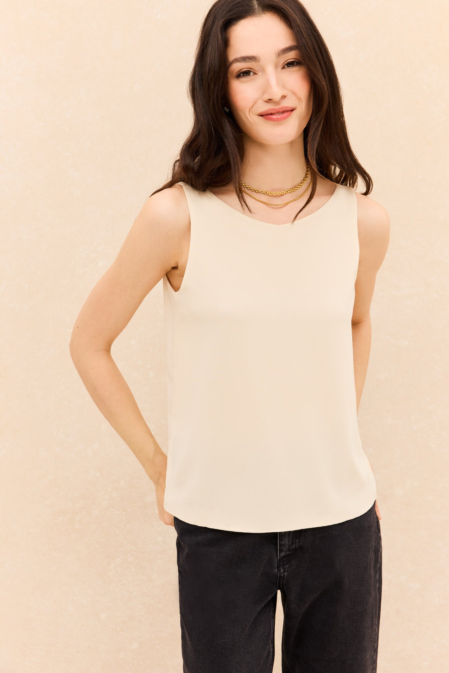 Top KABUKI Beige Caliza