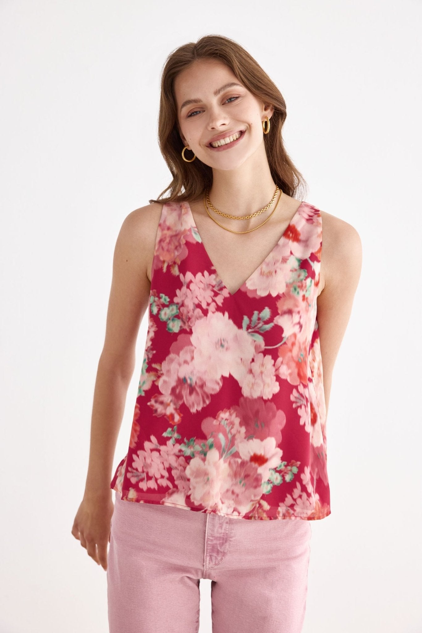 Top KABUKI Print Rose - BIMANI