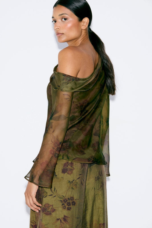 Blusa VALERIE Estampado Oliva - BIMANI