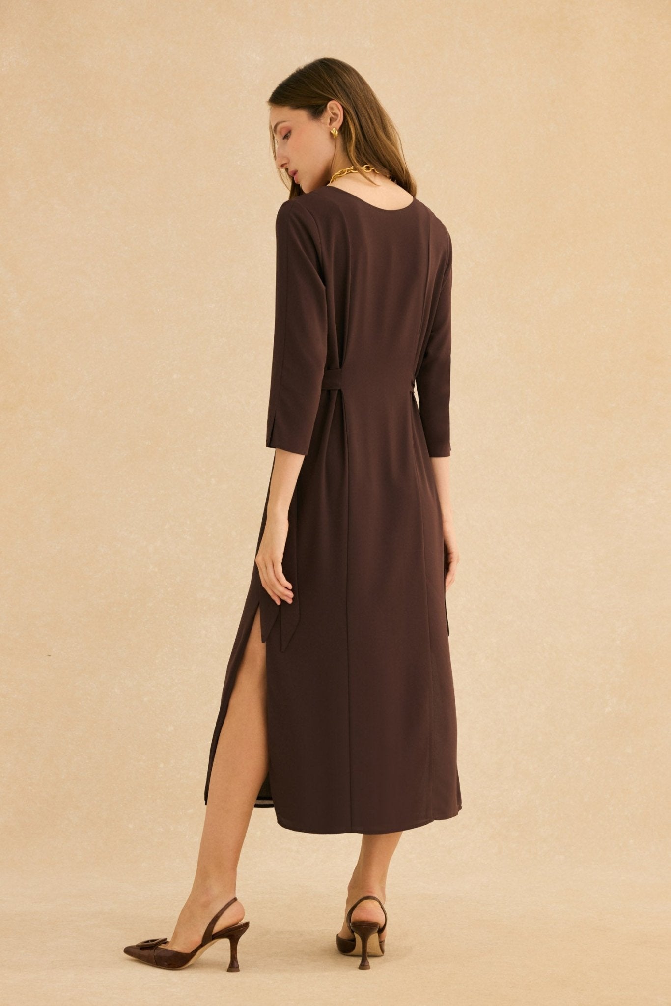 Vestido ABRAZO INVIERNO Marrón Cacao - BIMANI