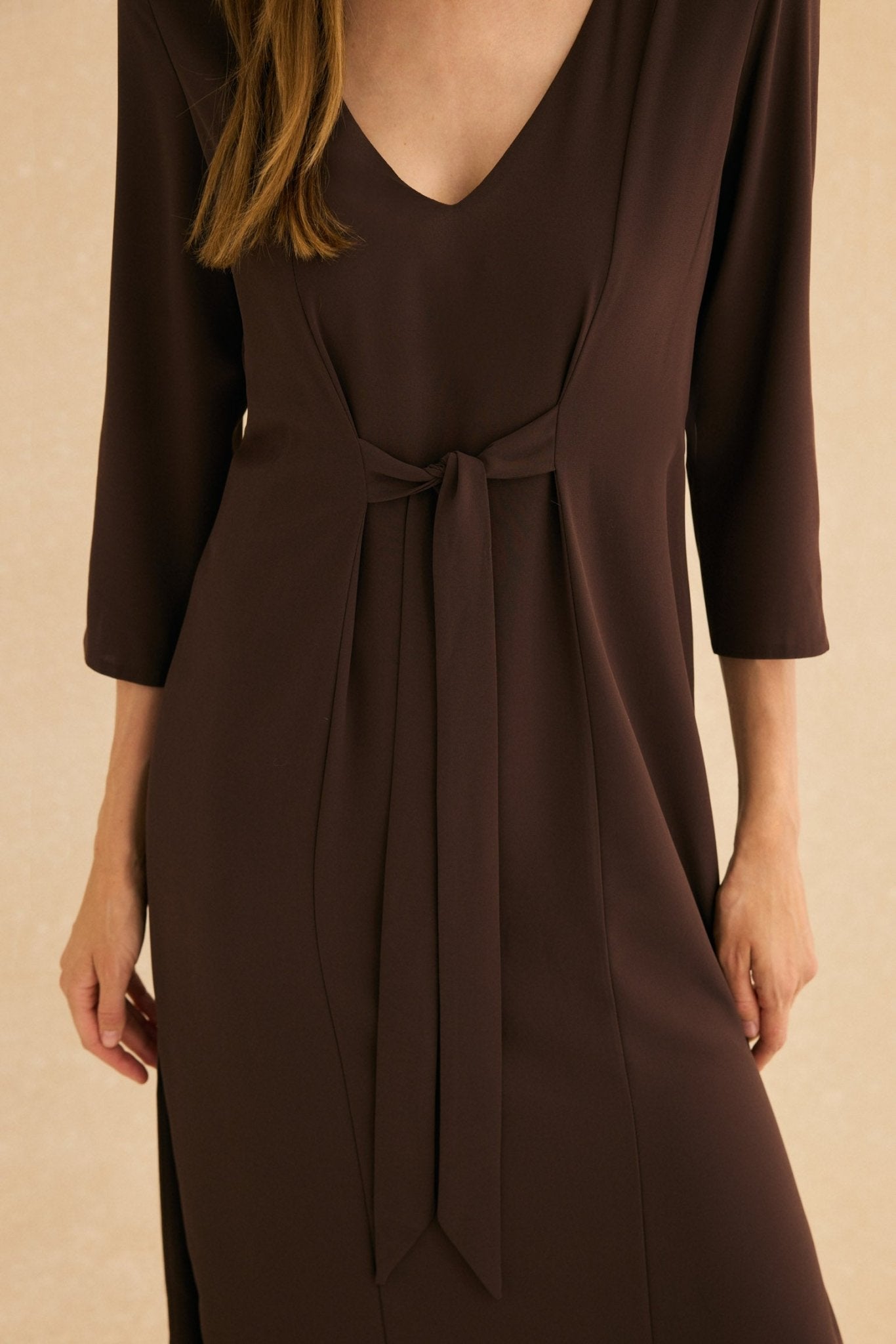 Vestido ABRAZO INVIERNO Marrón Cacao - BIMANI