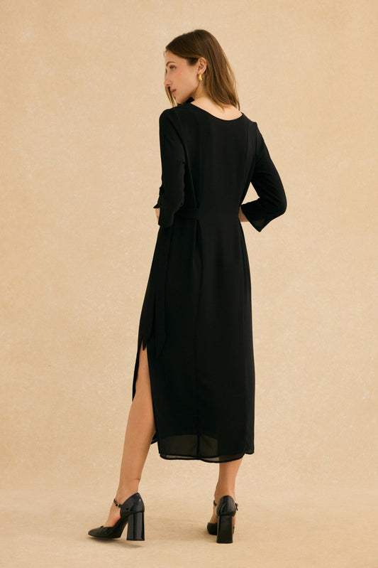 Vestido ABRAZO INVIERNO Negro Magnético - BIMANI