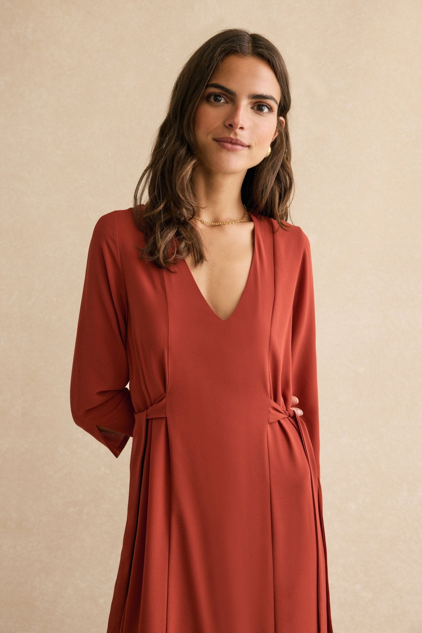 Vestido ABRAZO INVIERNO Teja Mencía - BIMANI