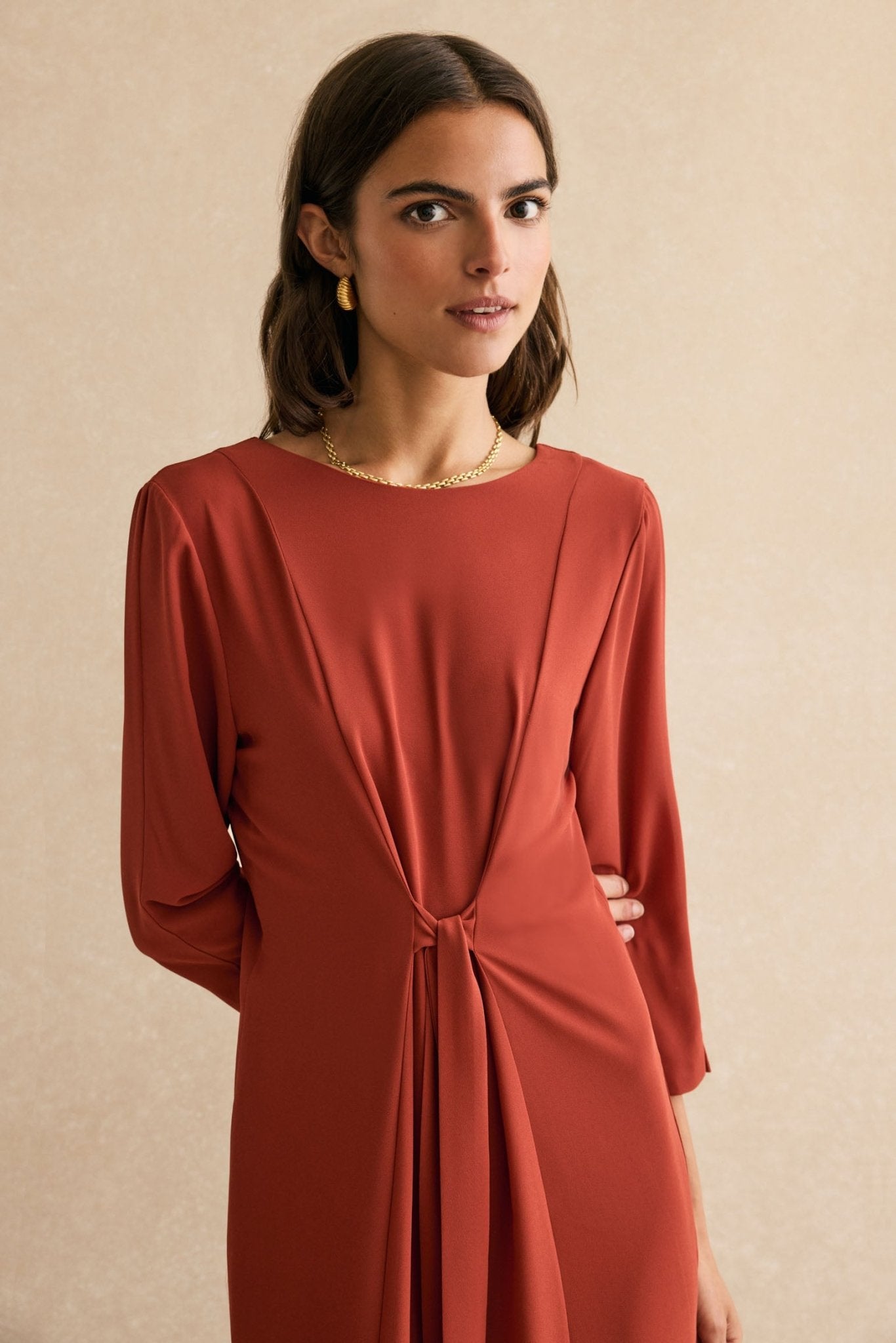 Vestido ABRAZO INVIERNO Teja Mencía - BIMANI