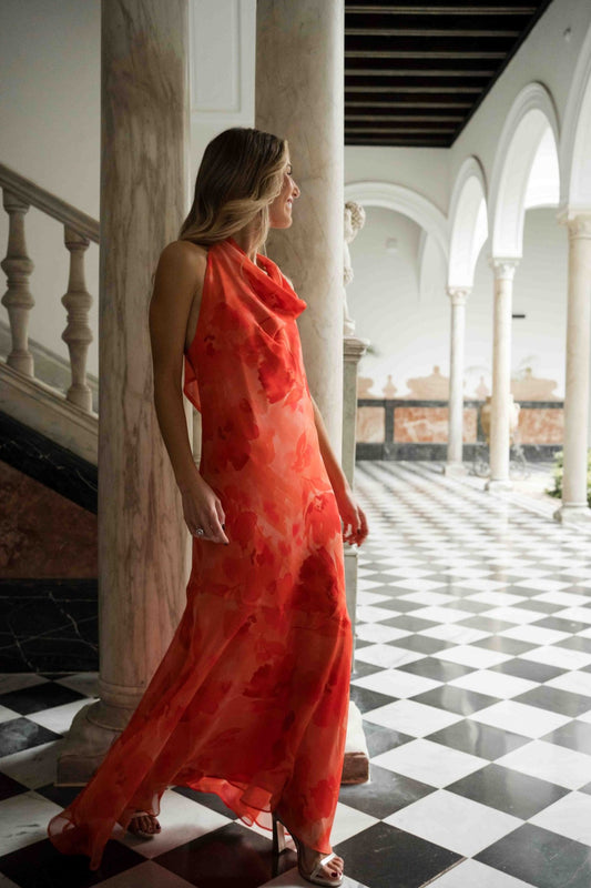 Vestido ANA Estampado Coral - BIMANI