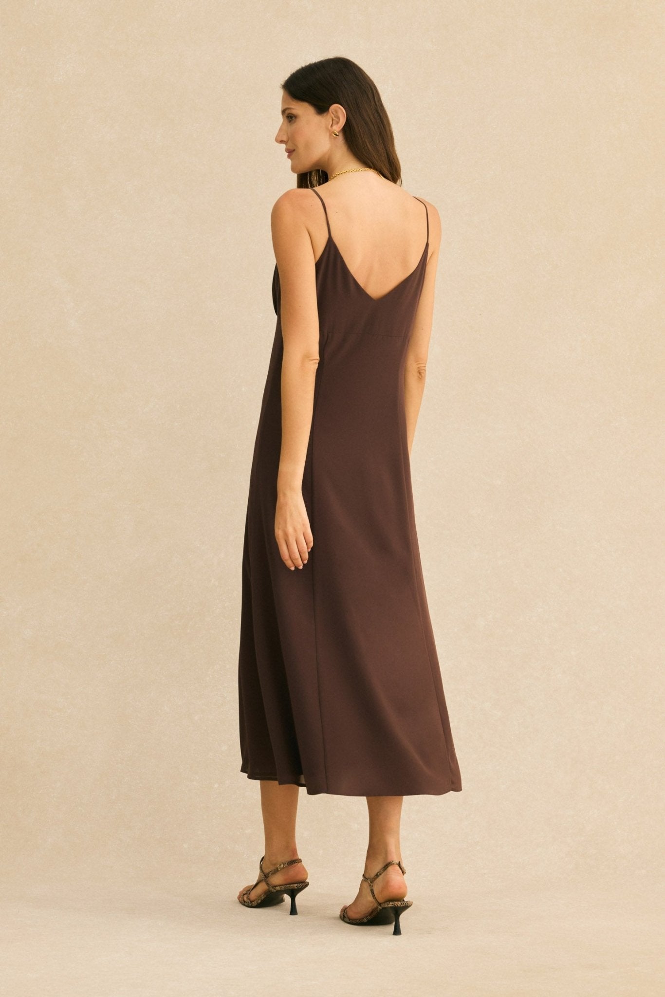 Vestido BERLÍN Marrón Cacao - BIMANI