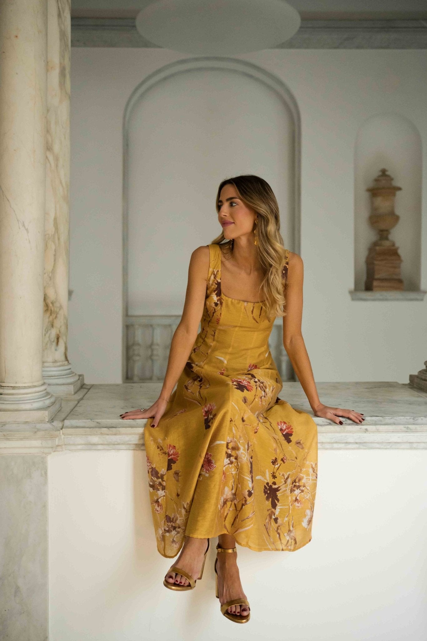 Vestido BLANCA Estampado Ámbar