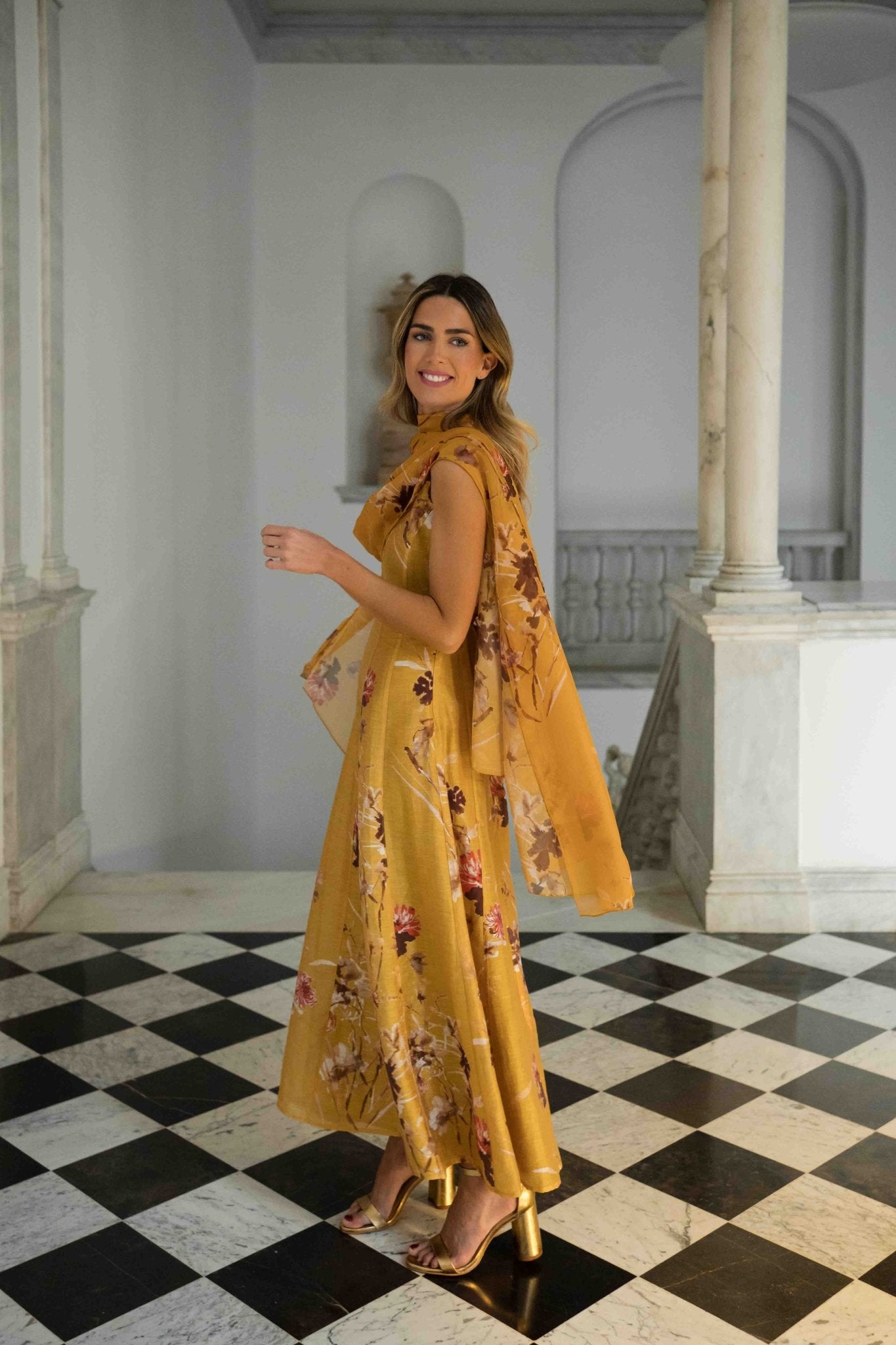 Vestido BLANCA Estampado Ámbar