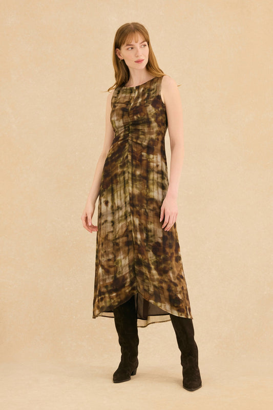 Vestido BLUEBELL Estampado Khaki - BIMANI