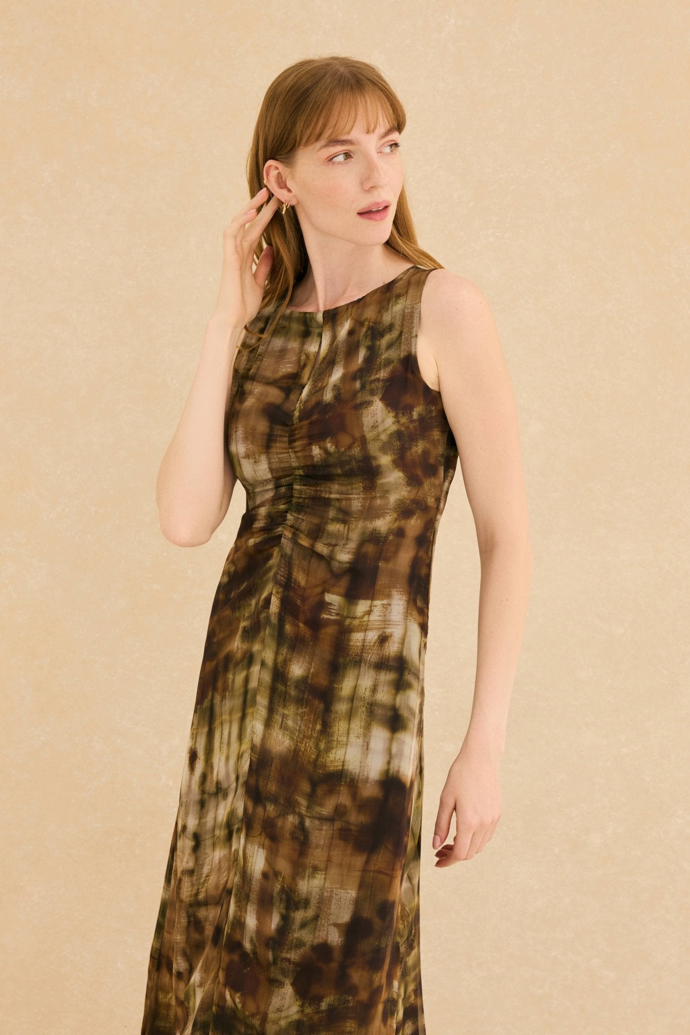 Vestido BLUEBELL Estampado Khaki - BIMANI