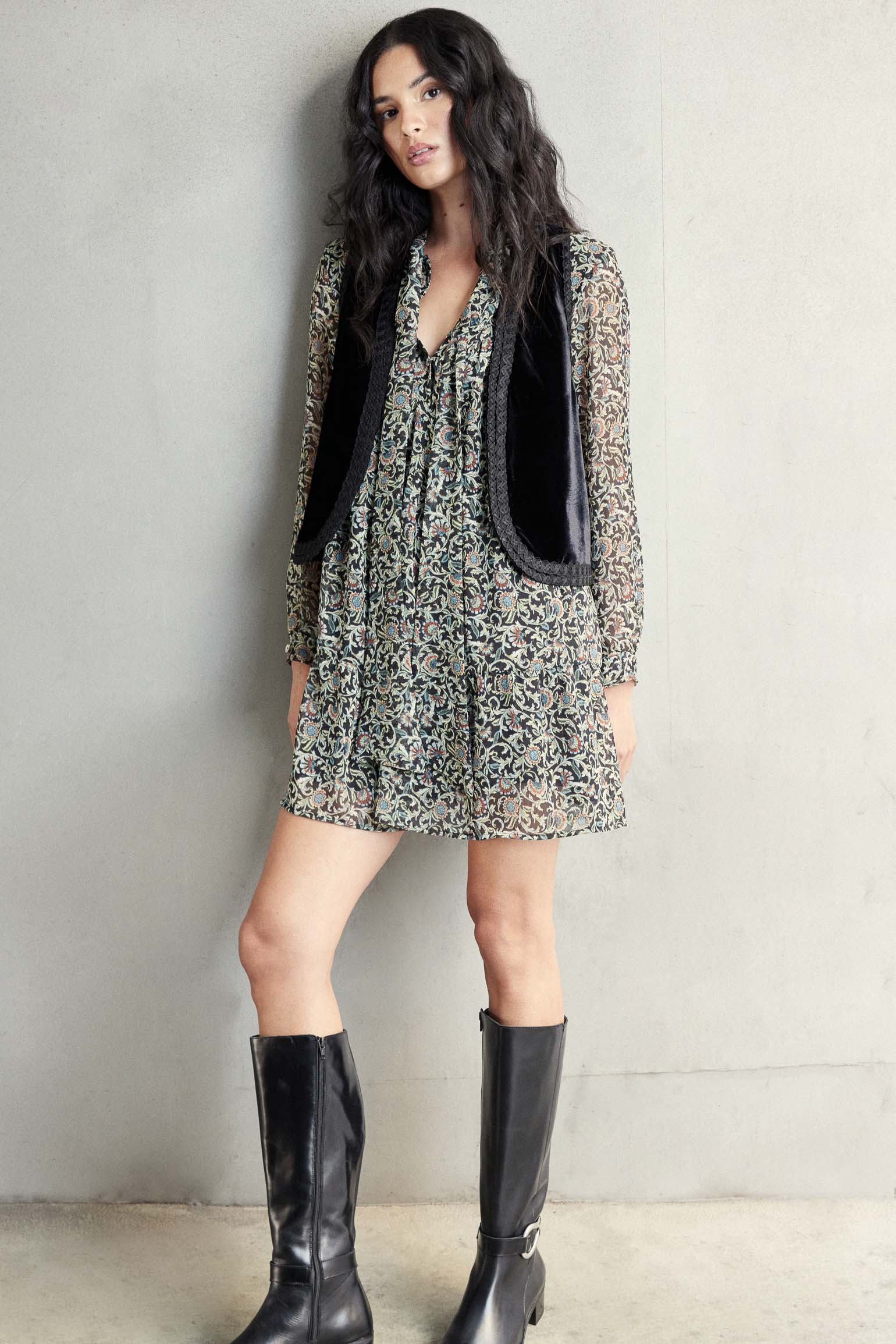 Vestido BOLTON Print Black BIMANI