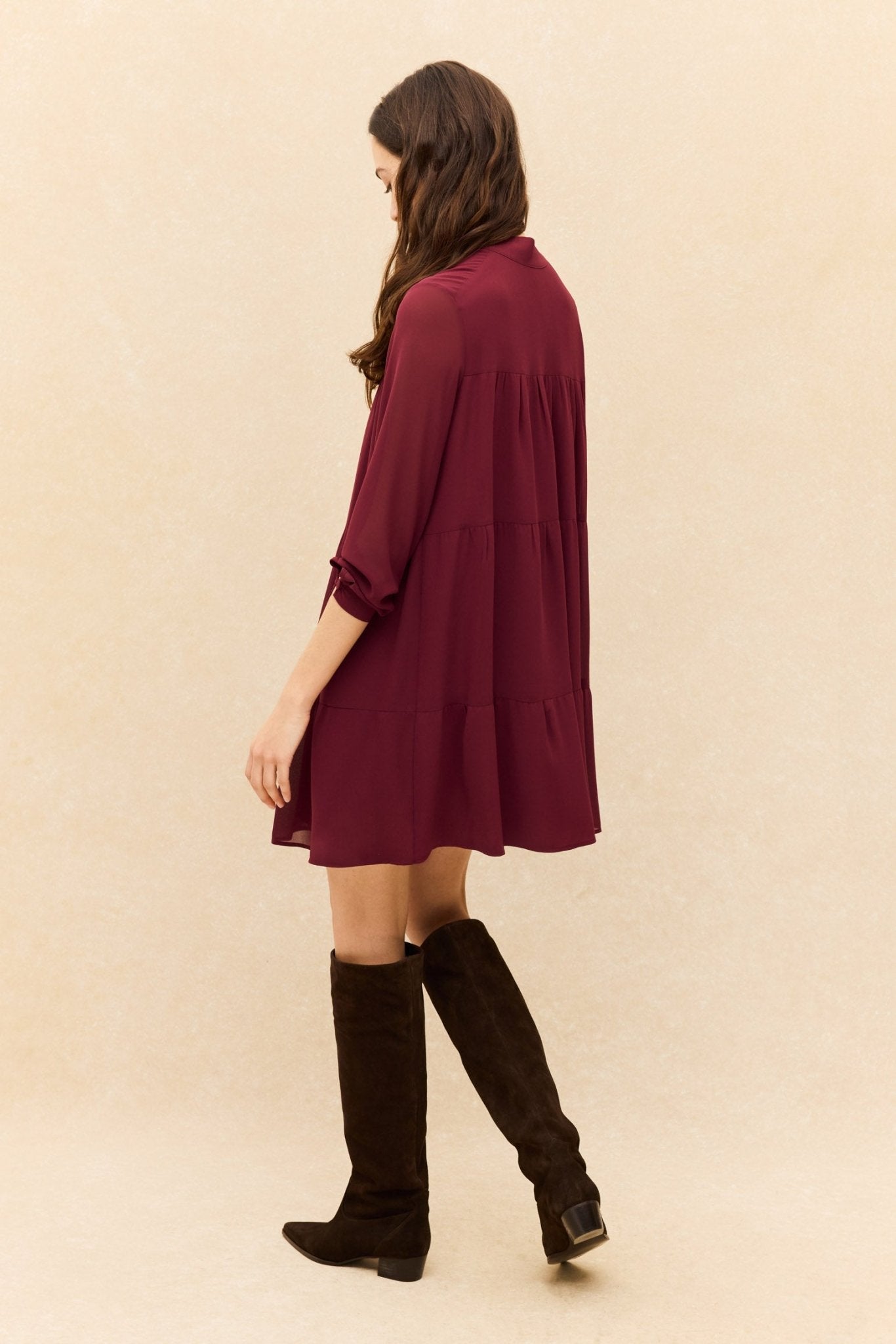 Vestido BOLTON Burdeos Monastrell - BIMANI