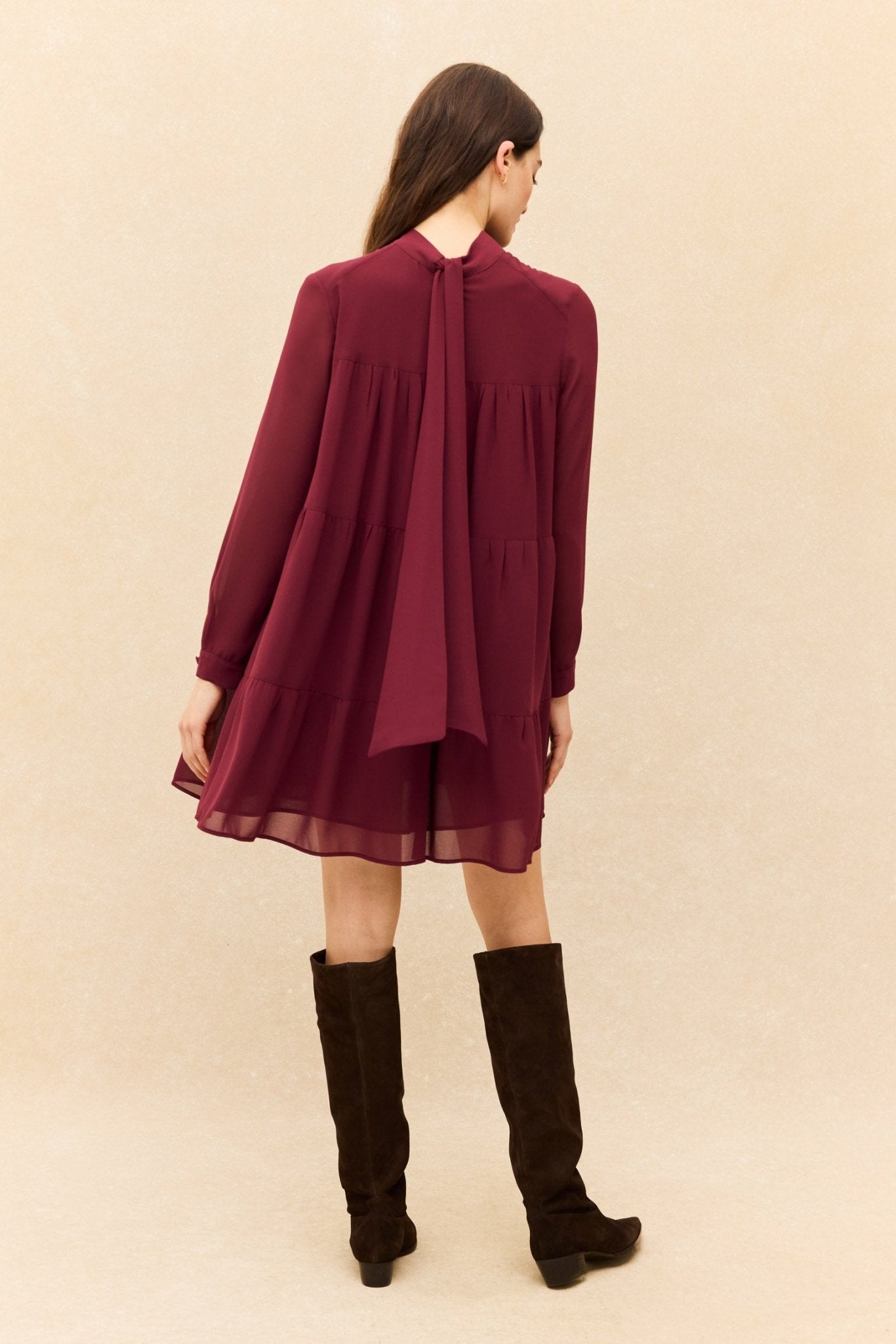 Vestido BOLTON Burdeos Monastrell - BIMANI