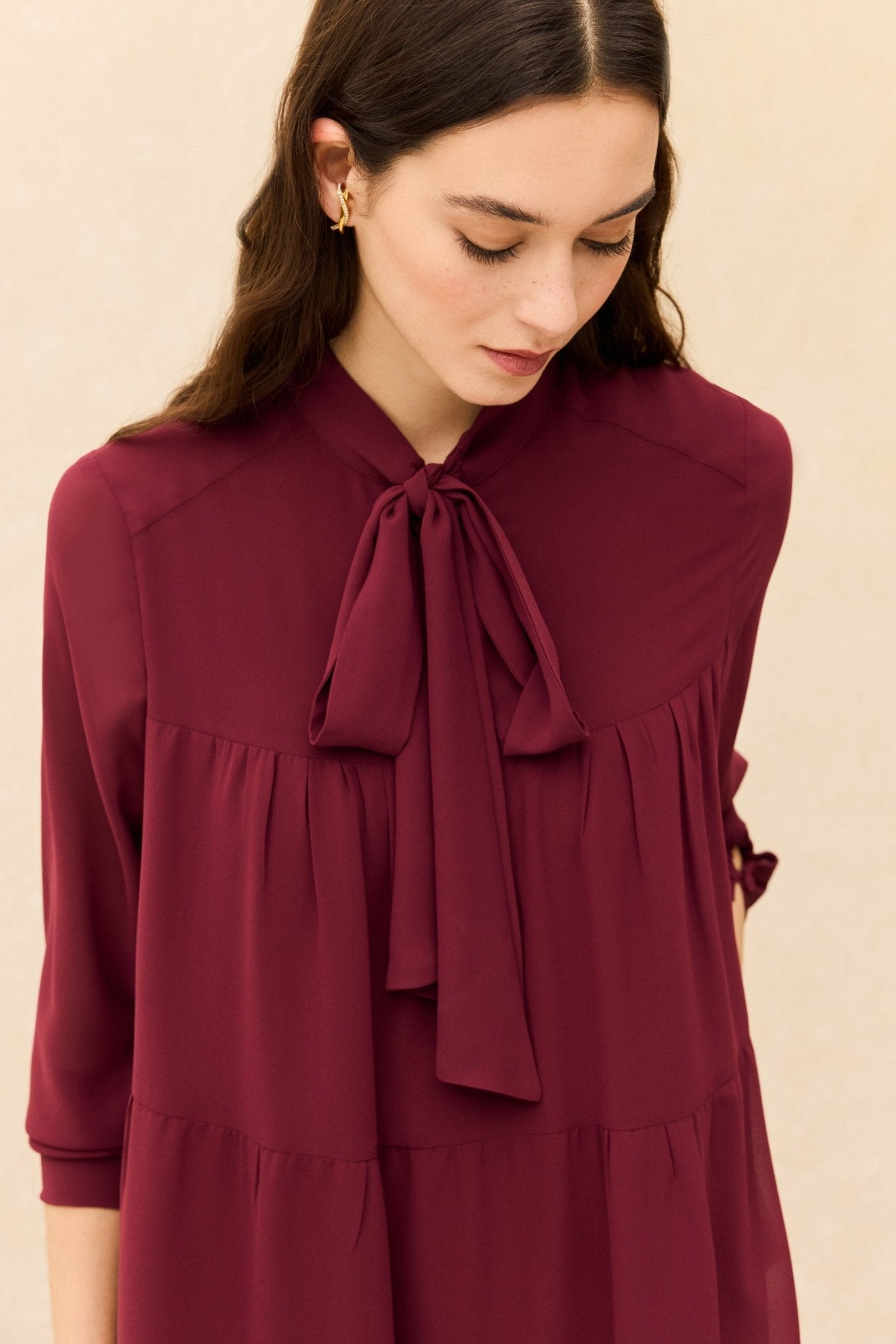 Vestido BOLTON Burdeos Monastrell - BIMANI