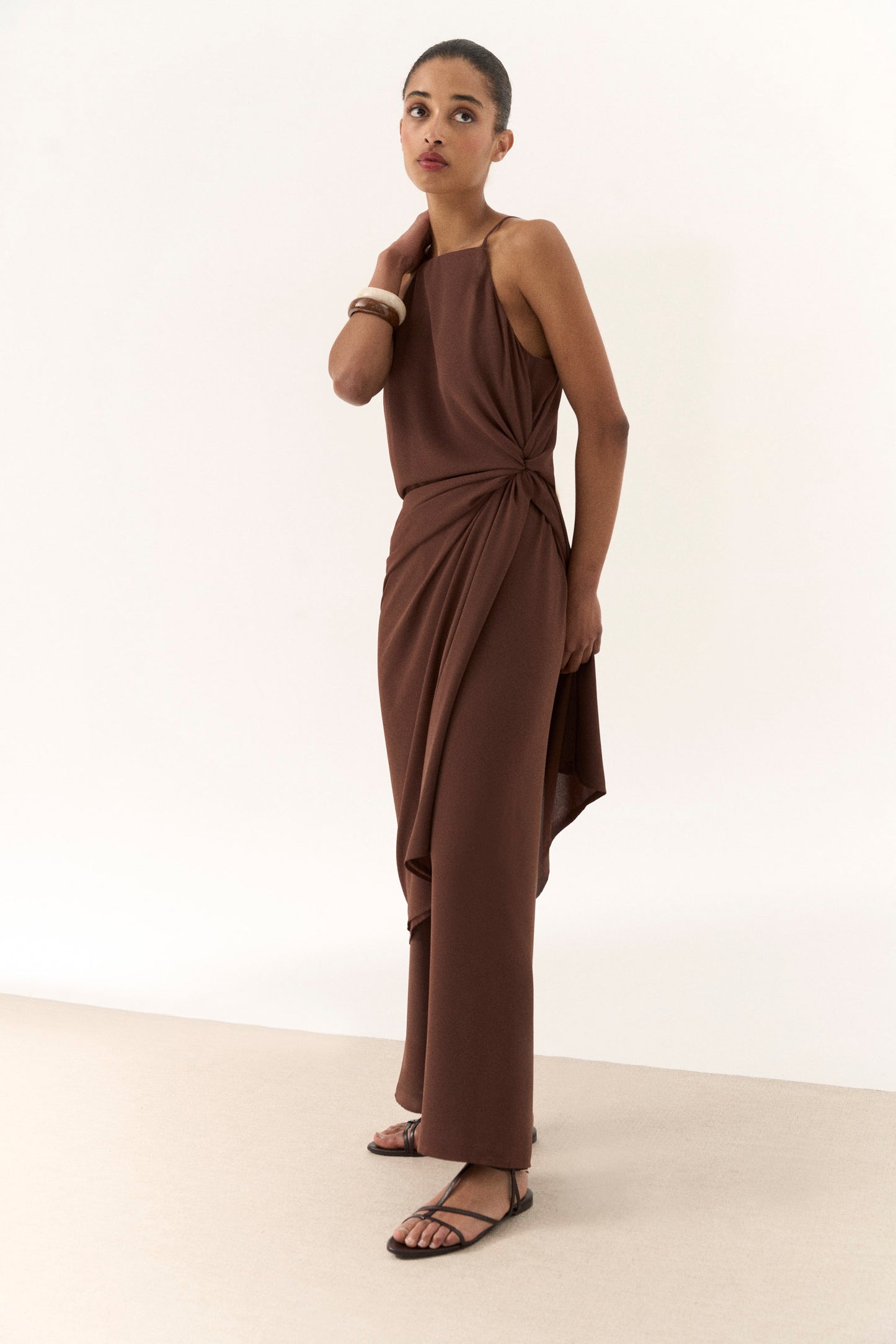 Vestido CAÑAVERAL Marrón Mocca