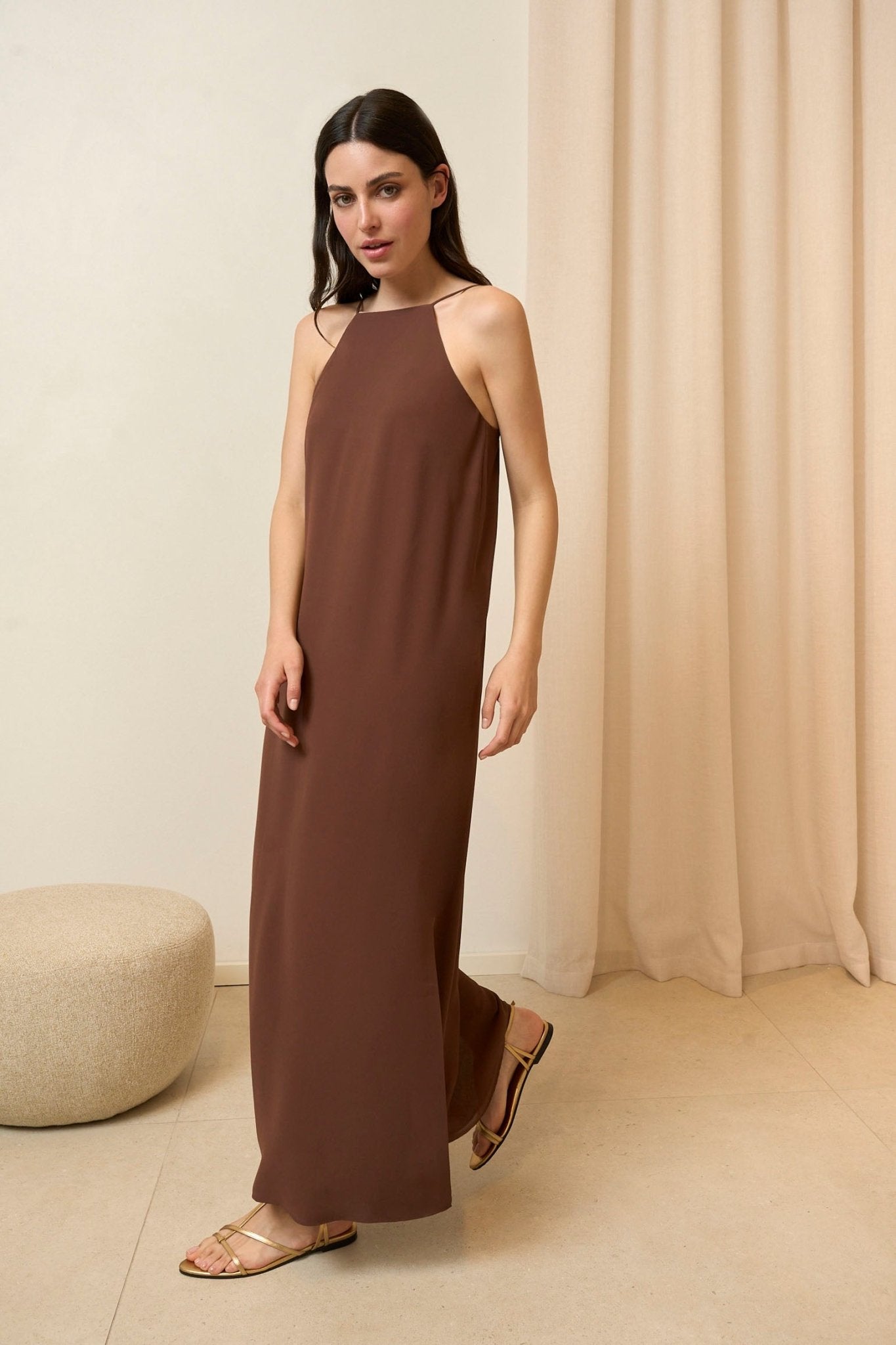 【半月板さん専用】P.L.N. 22AW STRING DRESS 茶色 CAÑAVERAL Mocca Brown Dress | BIMANI