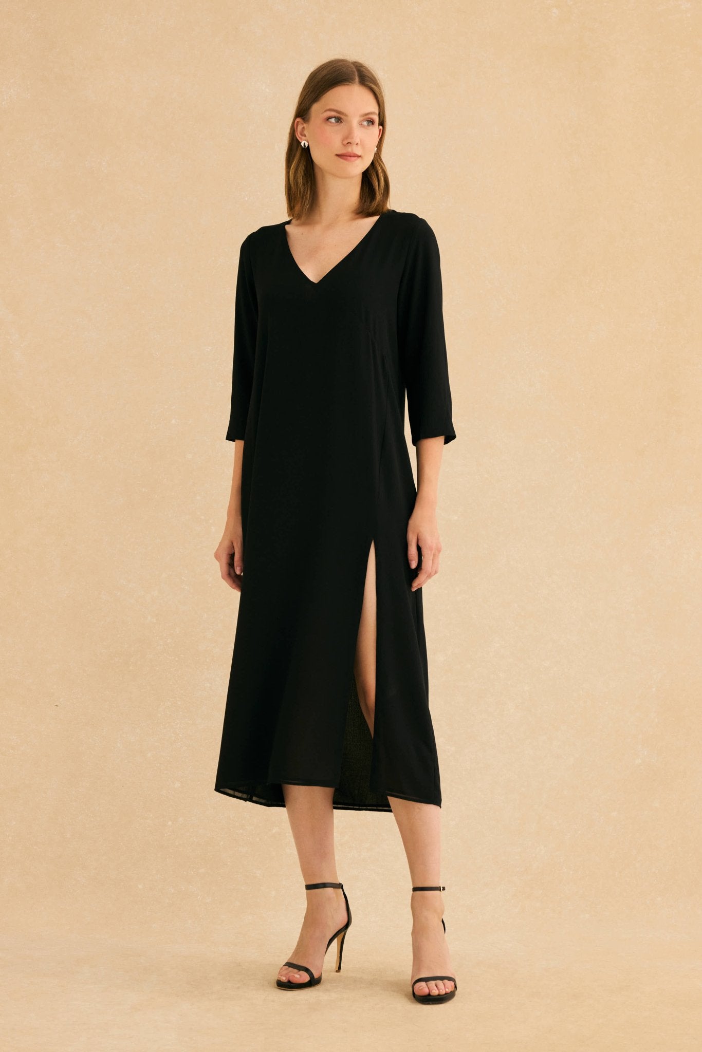 Vestido CAZA Negro Magnético - BIMANI