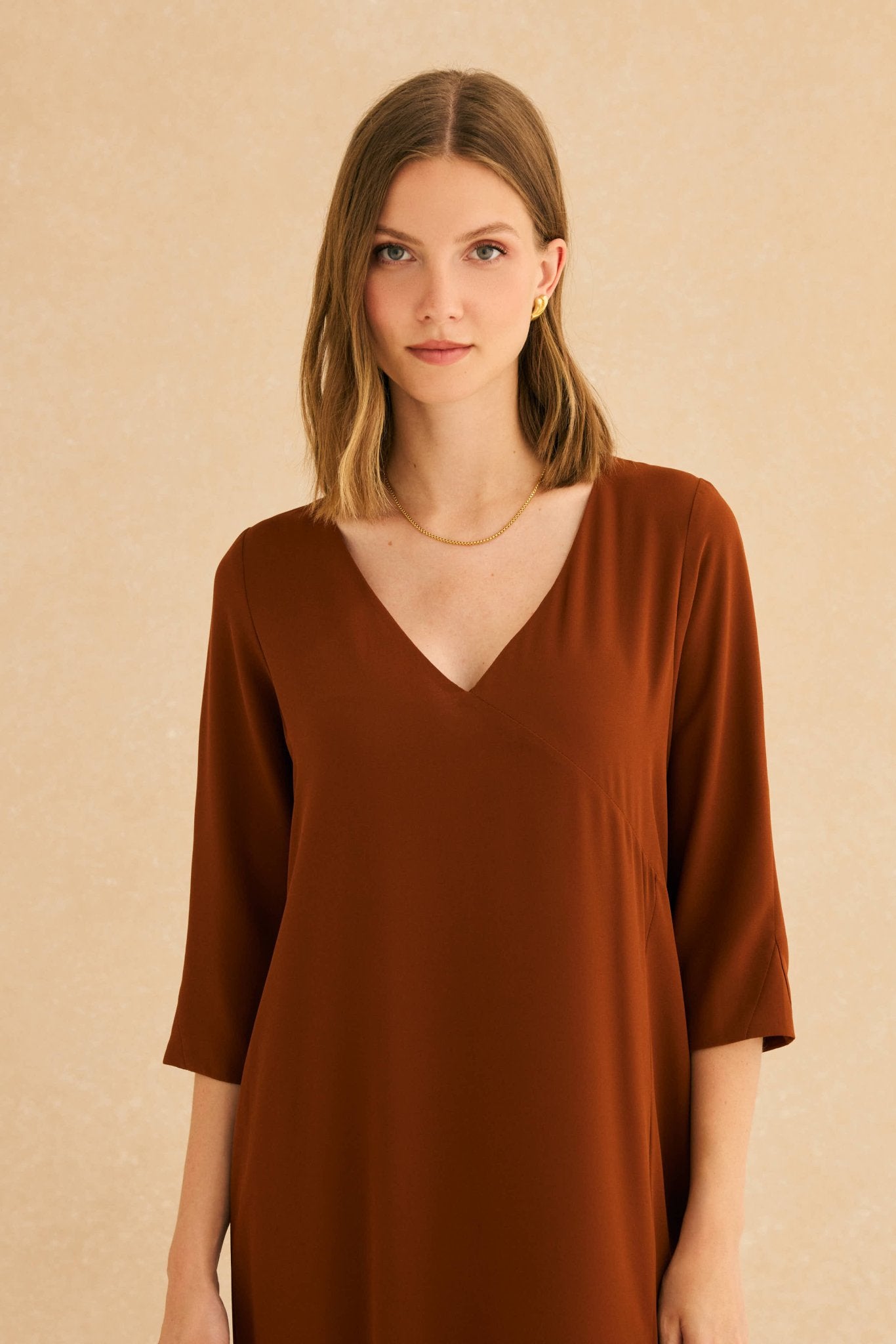 Vestido CAZA Ocre Godello - BIMANI