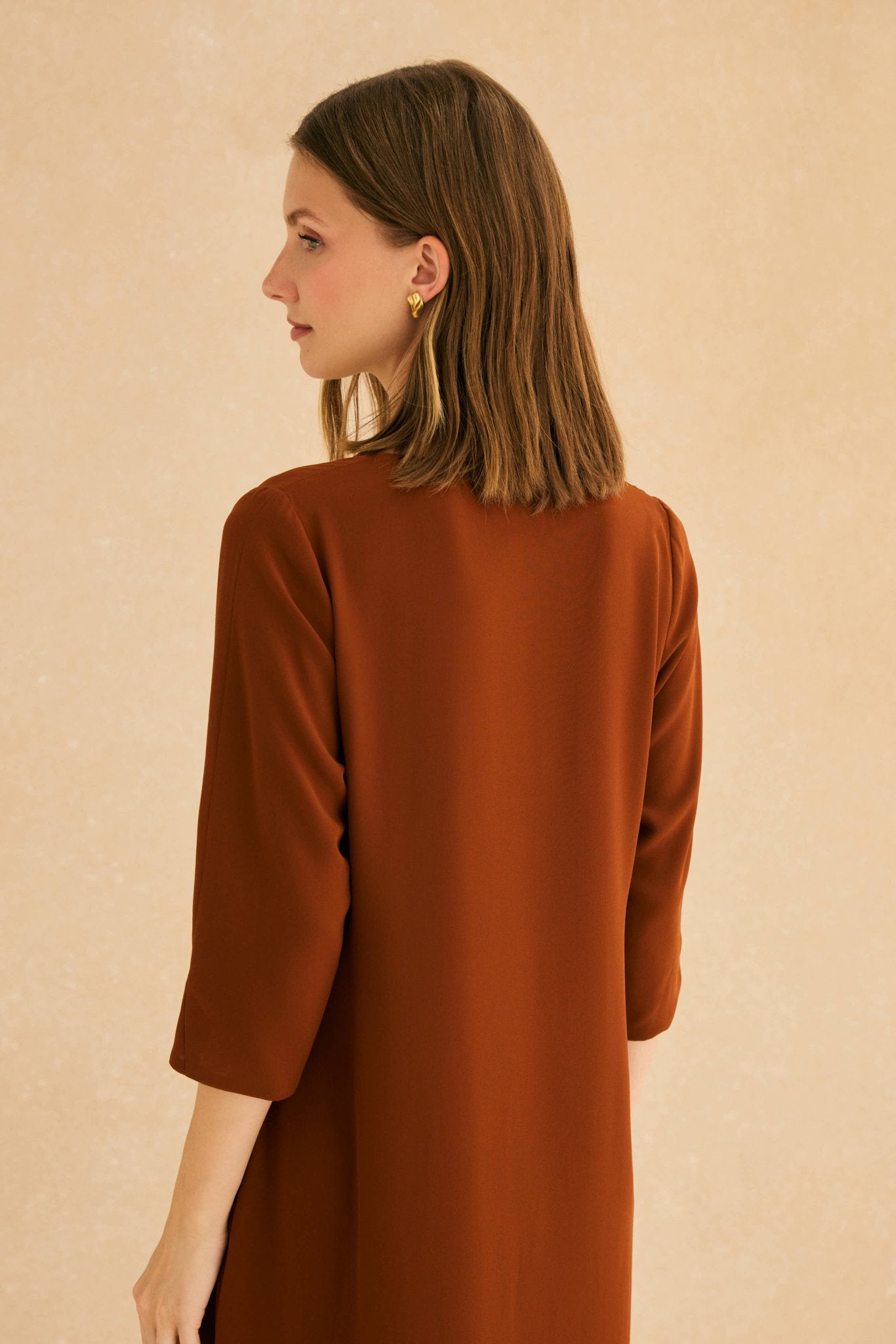 Vestido CAZA Ocre Godello - BIMANI