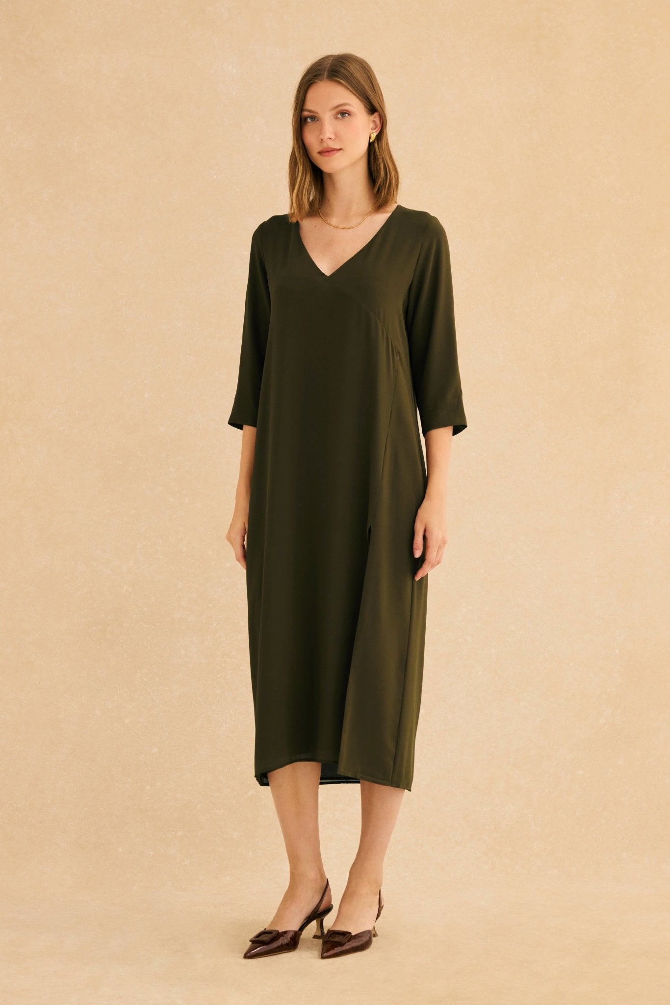 Vestido CAZA Khaki Picual - BIMANI