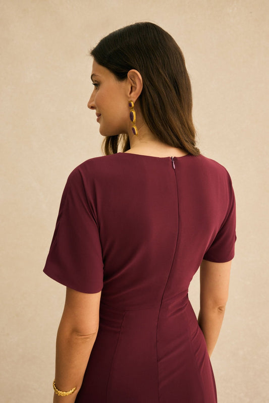 Vestido CHLOÉ Burdeos Monastrell - BIMANI