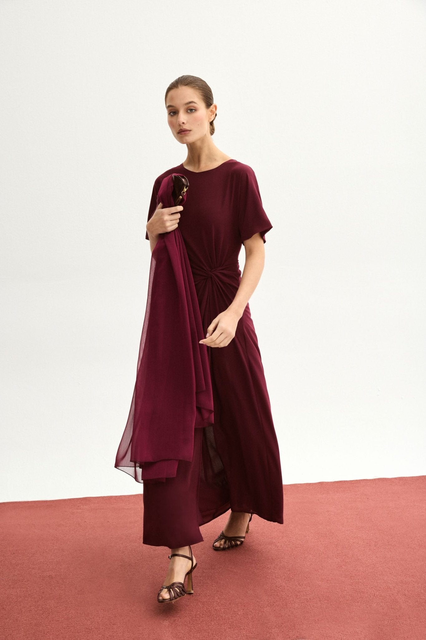 Vestido CHLOÉ Burdeos Monastrell - BIMANI