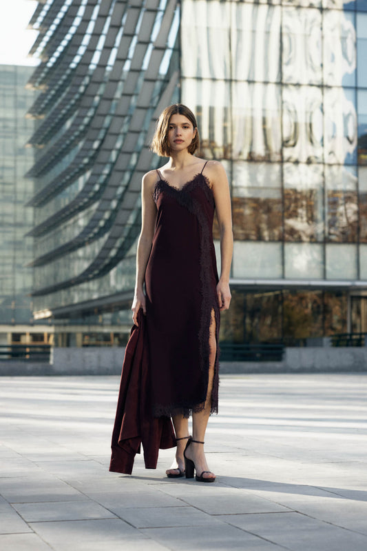 Vestido CISNE Burgundy - BIMANI