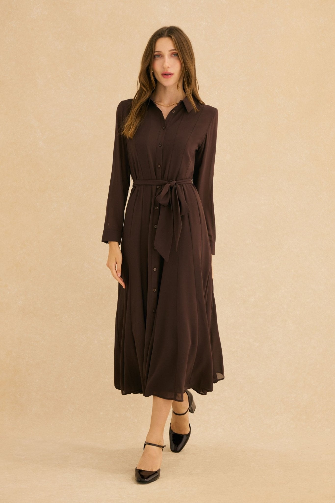 Vestido CORA Marrón Cacao - BIMANI