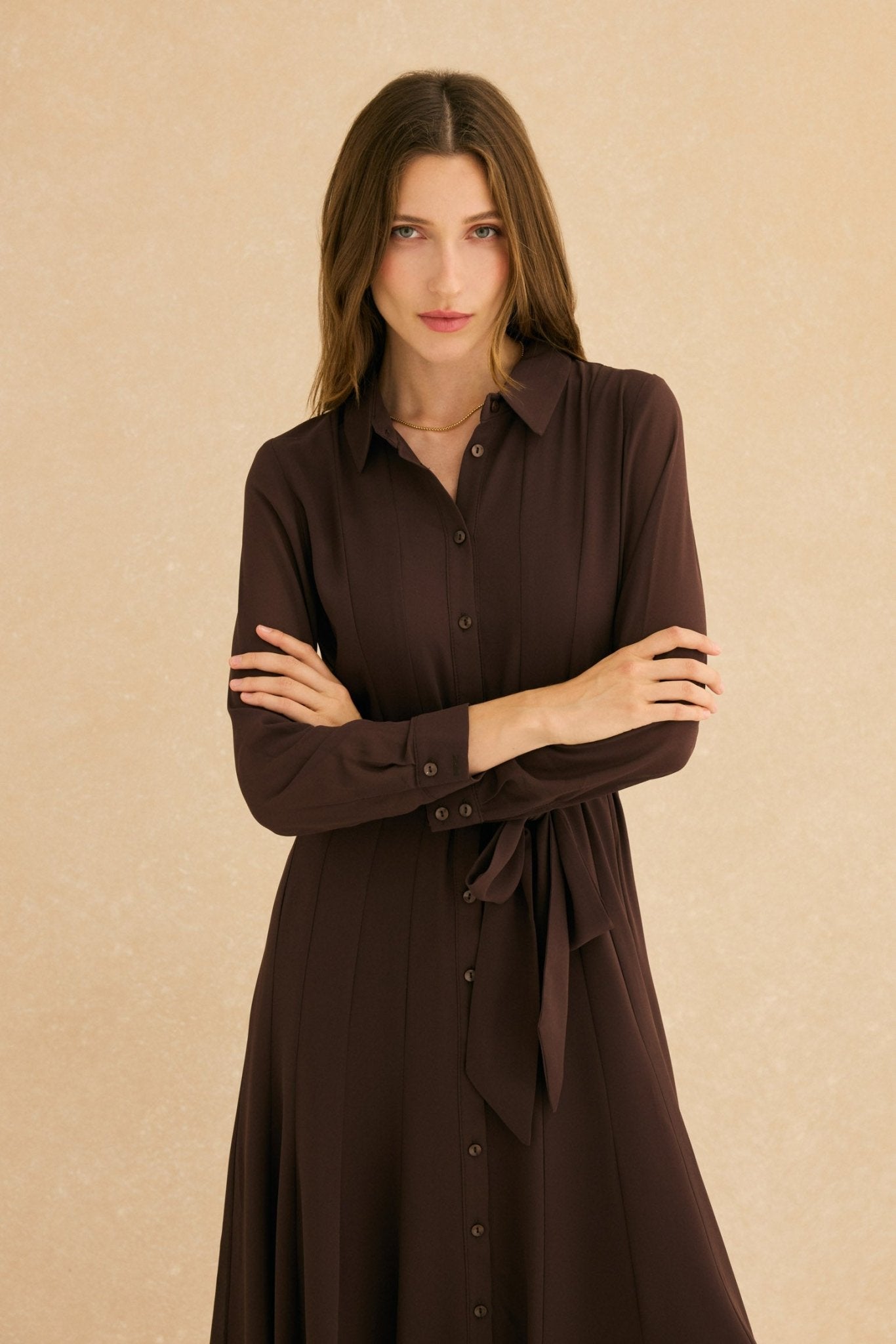 Vestido CORA Marrón Cacao - BIMANI