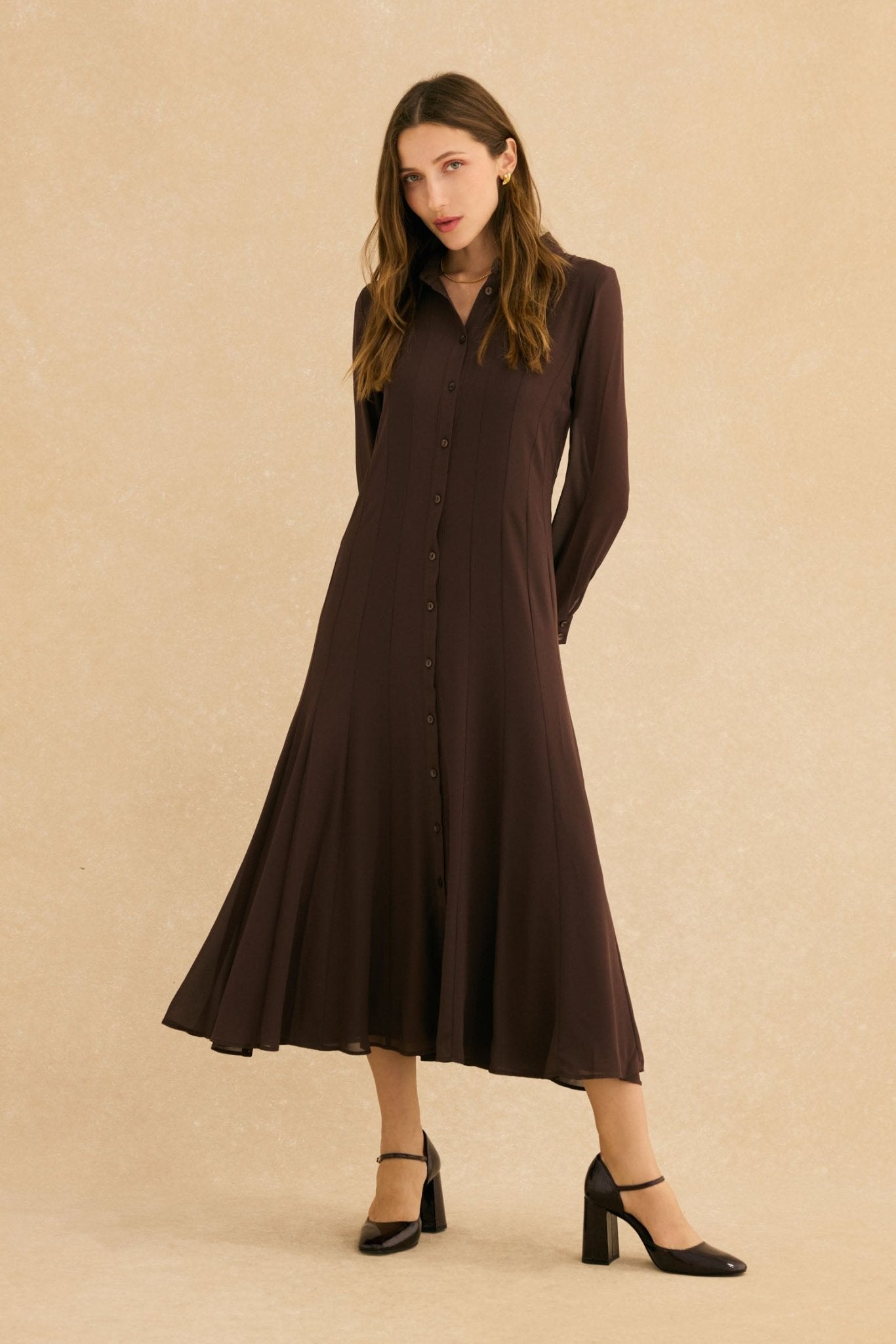 Vestido CORA Marrón Cacao - BIMANI