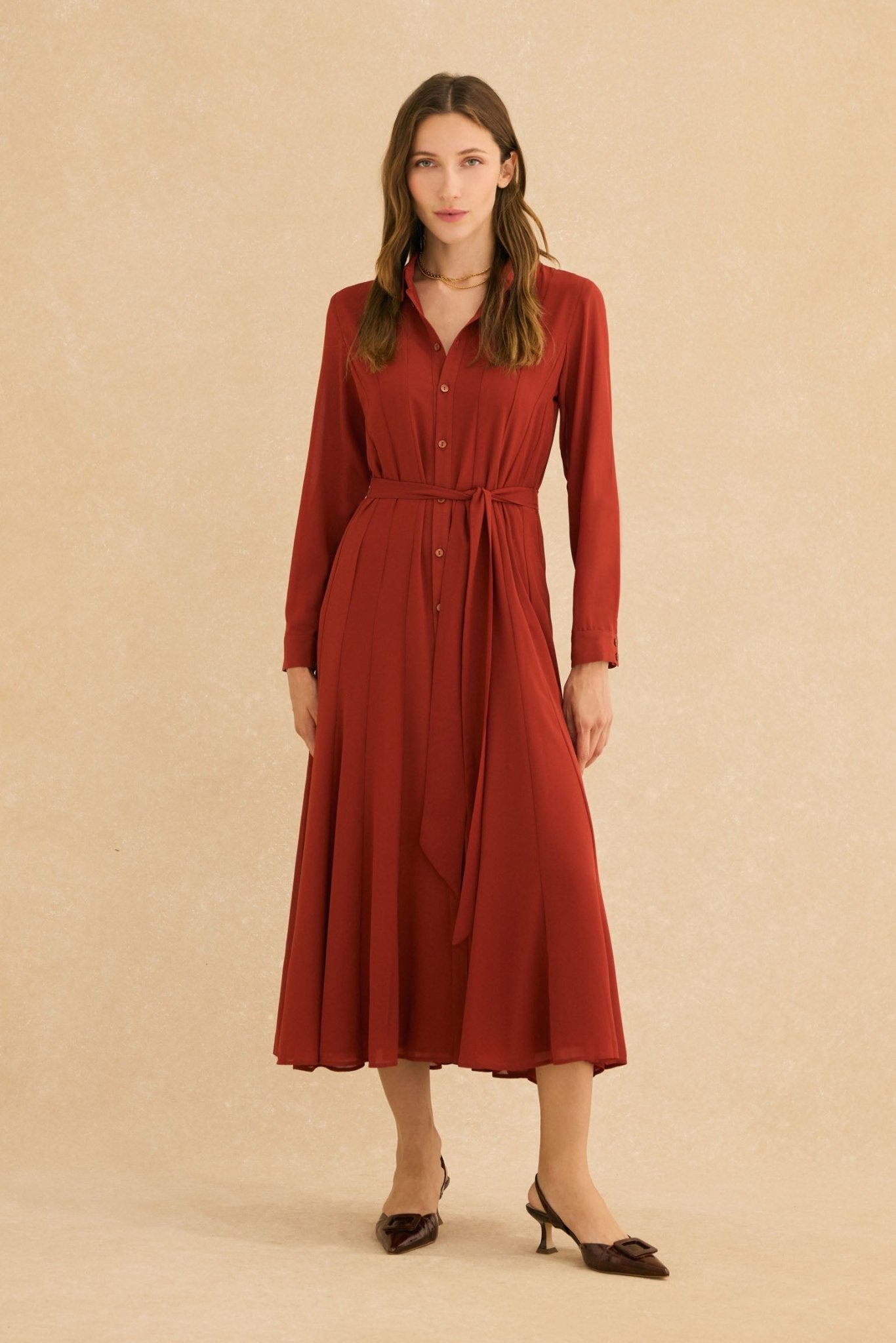 Vestido CORA Teja Mencía - BIMANI