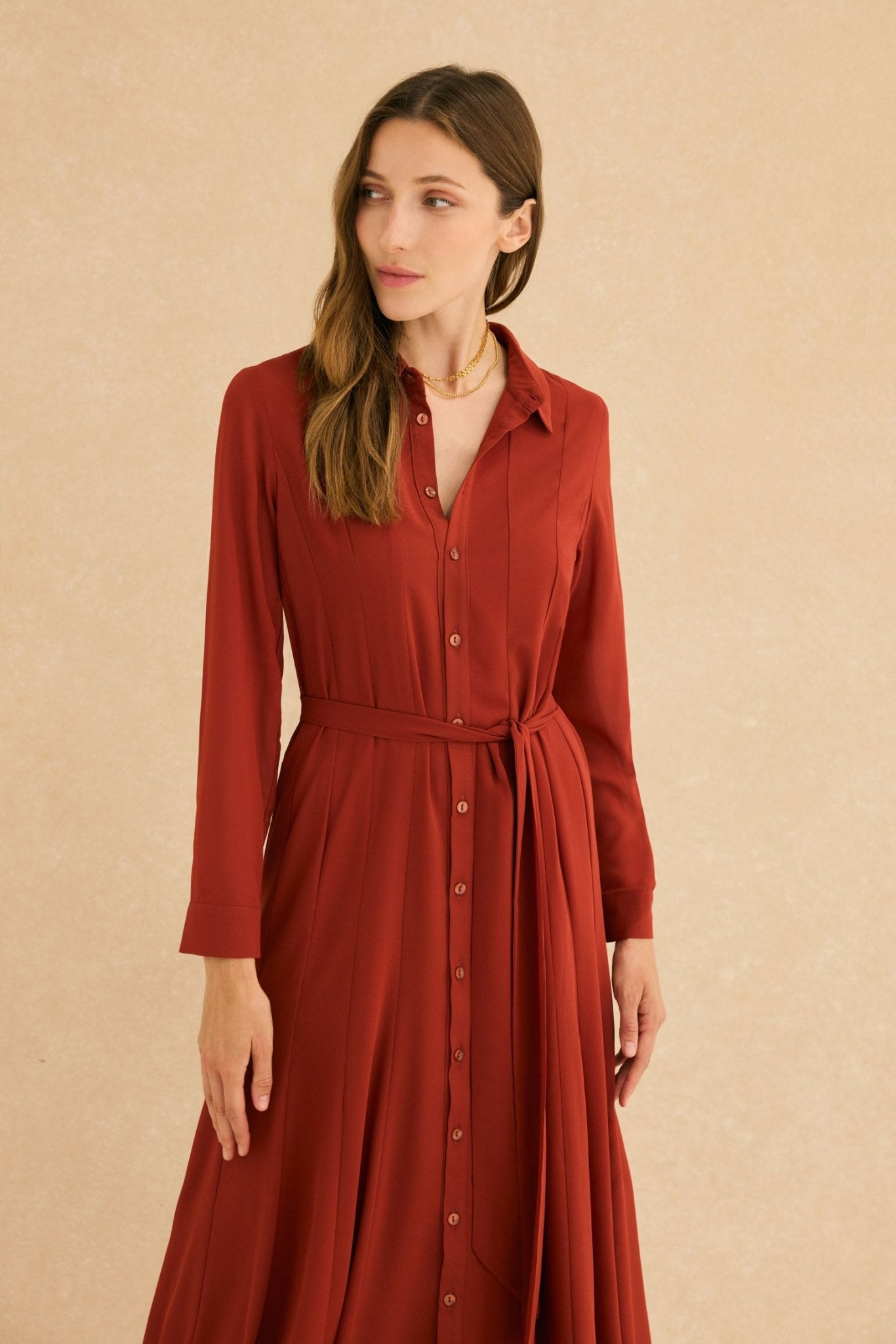 Vestido CORA Teja Mencía - BIMANI