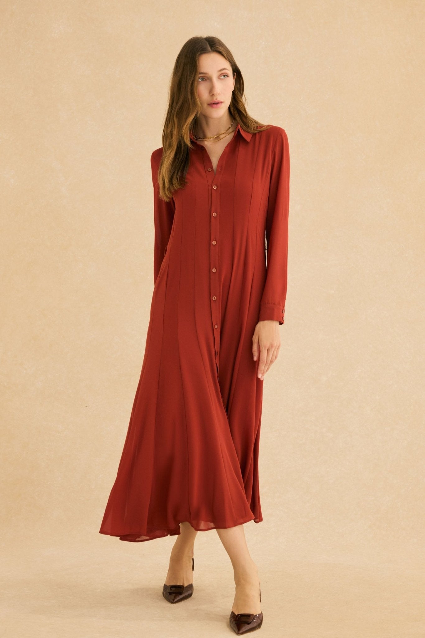 Vestido CORA Teja Mencía - BIMANI