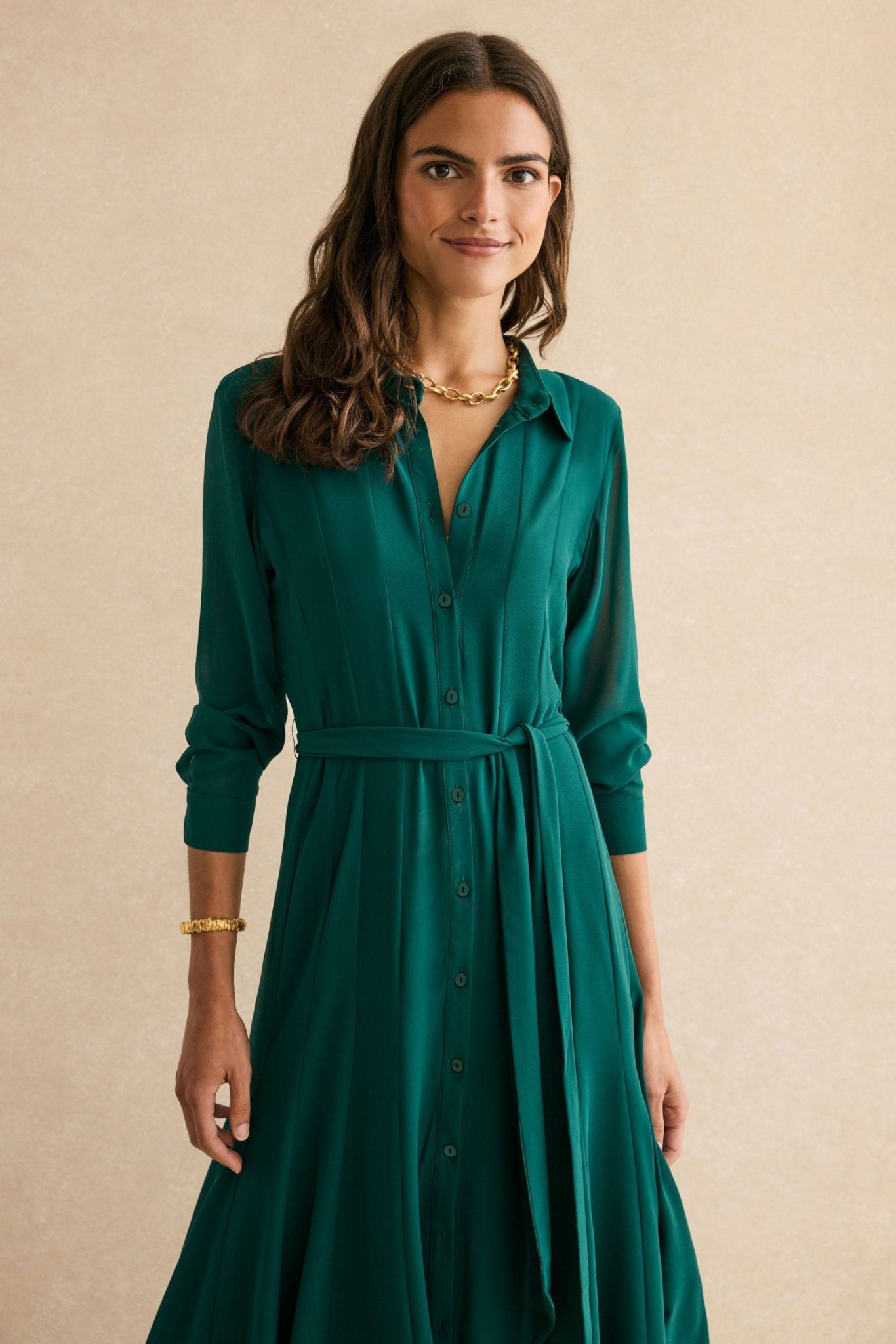 Vestido CORA Verde Hiedra - BIMANI