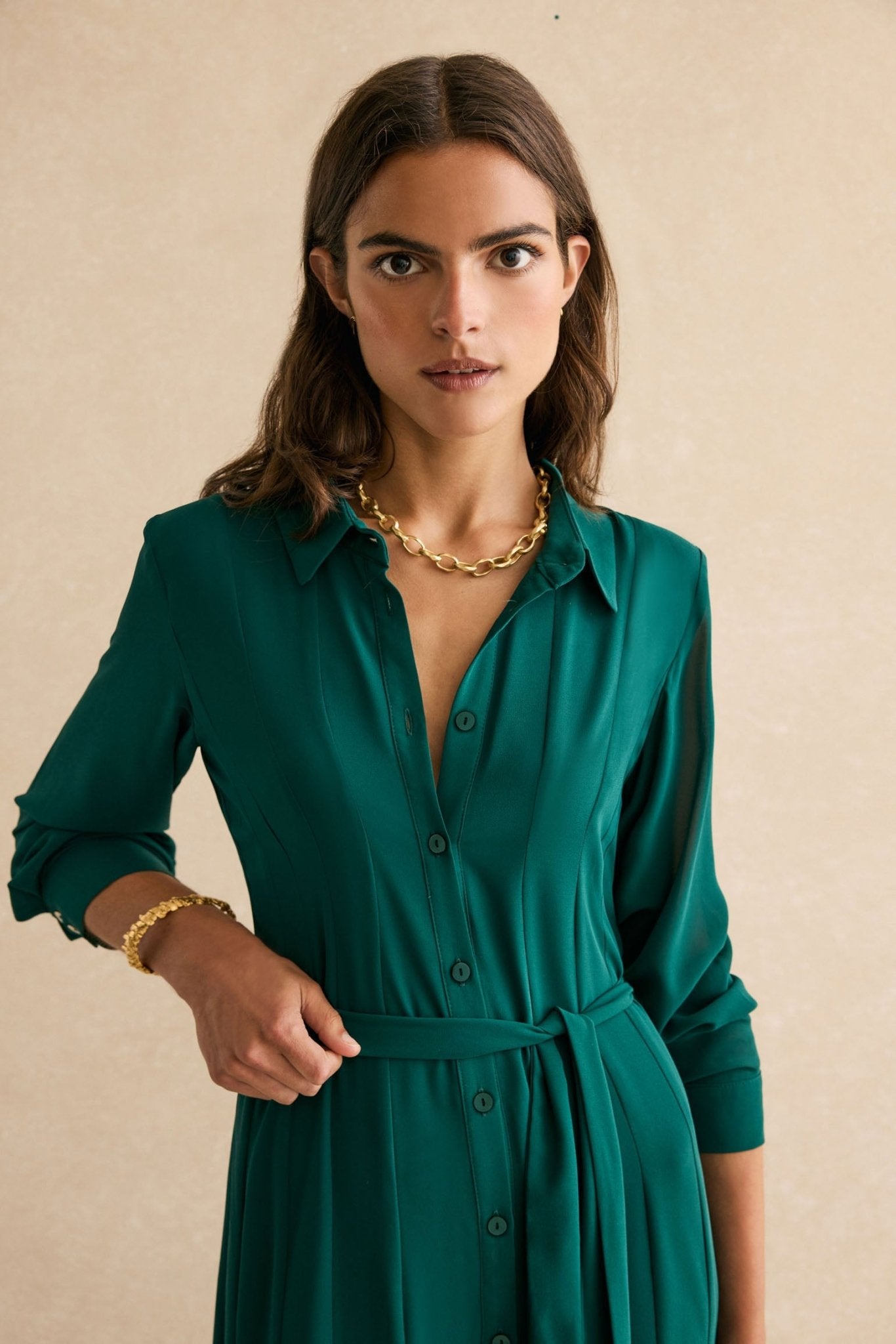 Vestido CORA Verde Hiedra - BIMANI