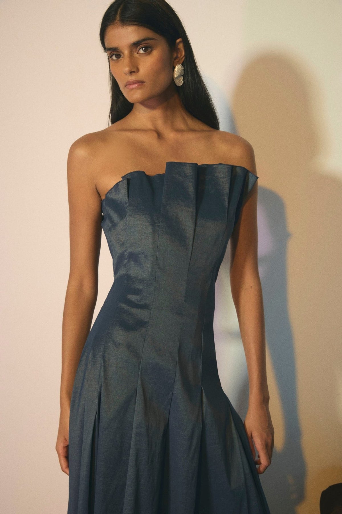 Vestido CORDELIA Azul Petróleo - BIMANI