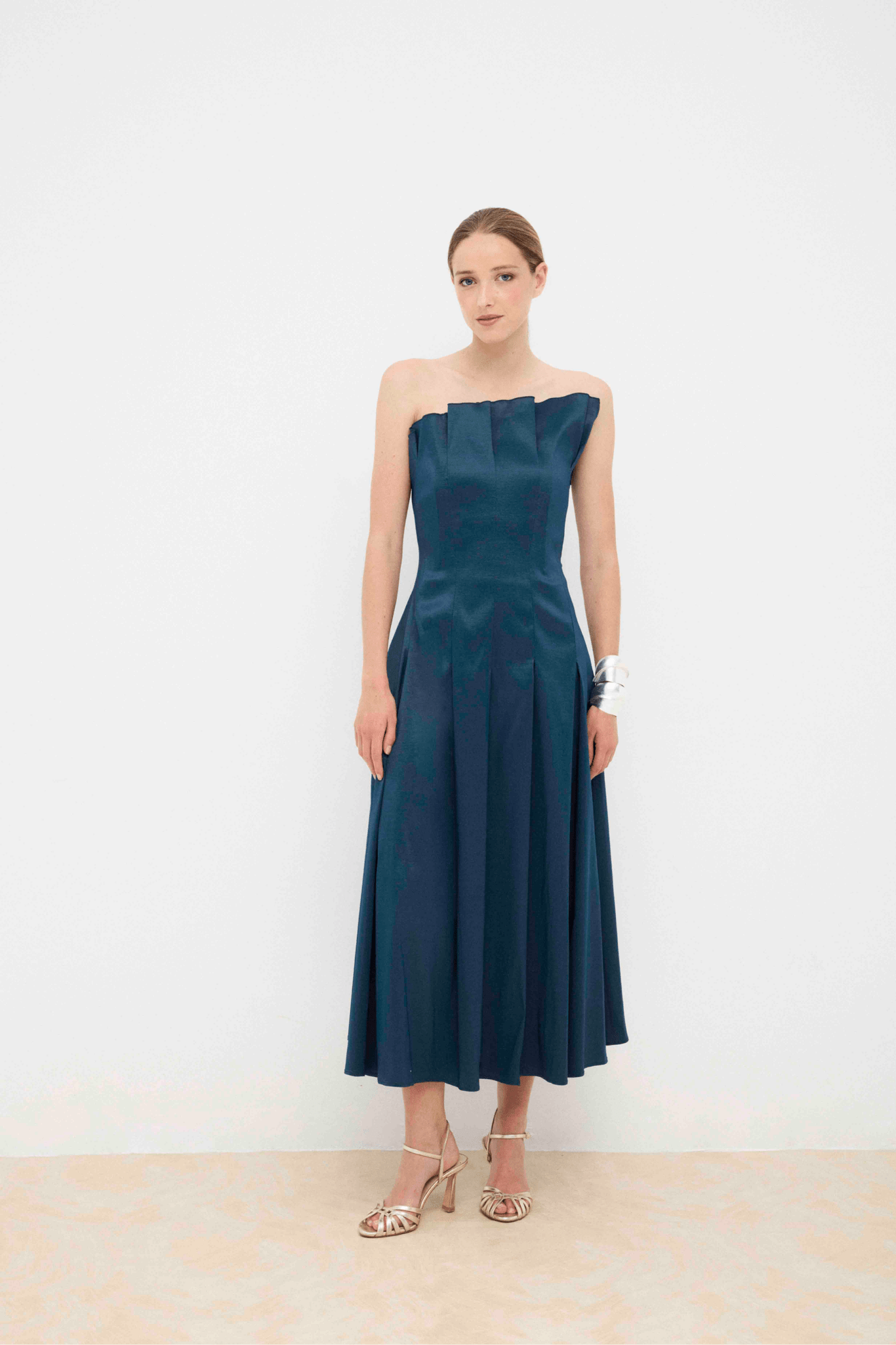 Vestido CORDELIA Azul Petróleo