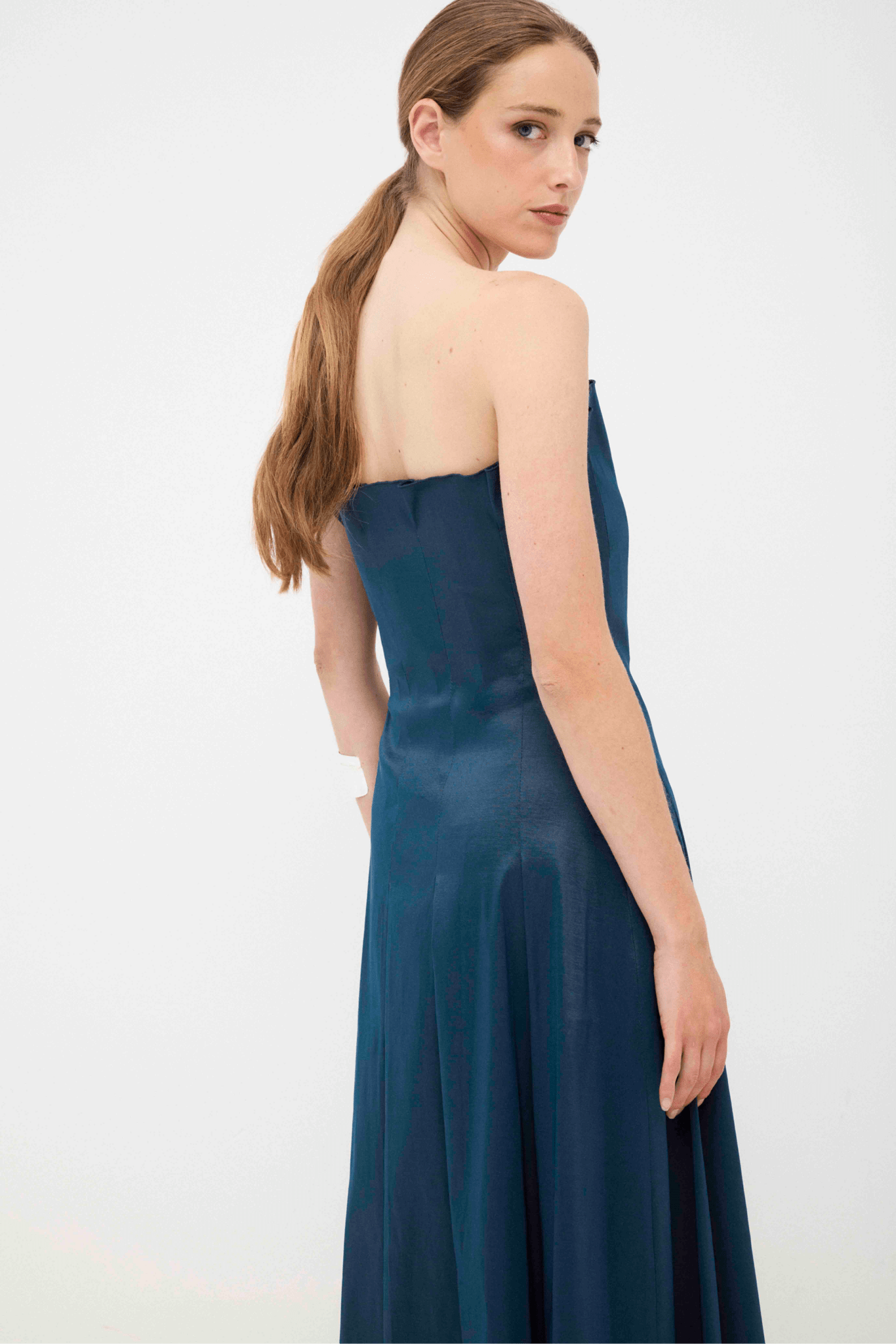 Vestido CORDELIA Azul Petróleo