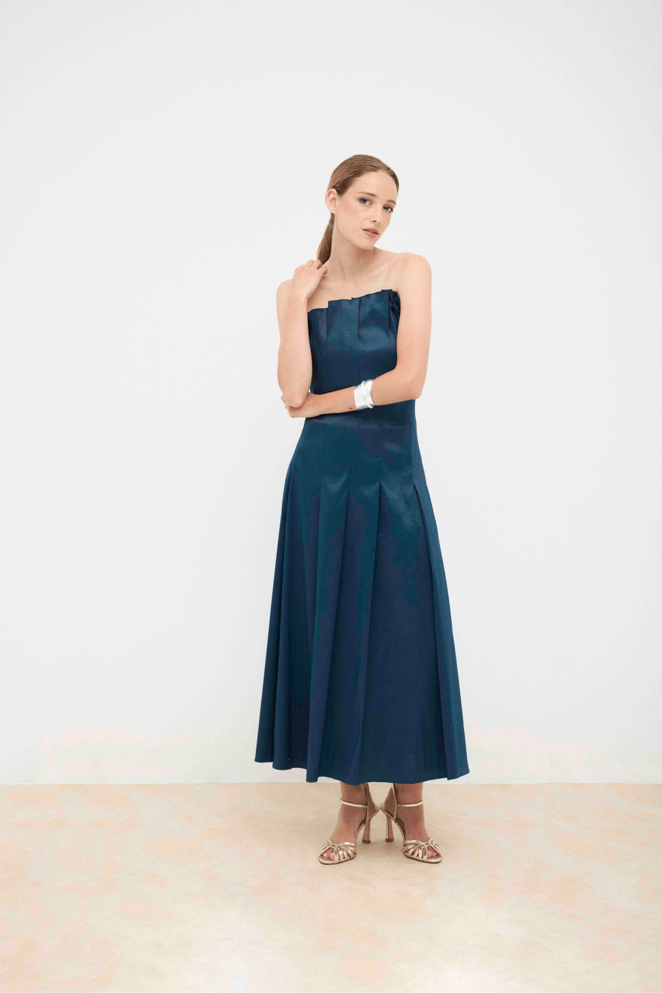 Vestido CORDELIA Azul Petróleo