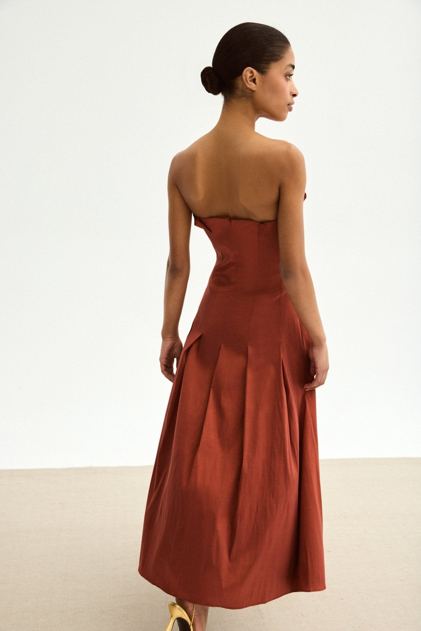 Vestido CORDELIA Teja Caldero - BIMANI