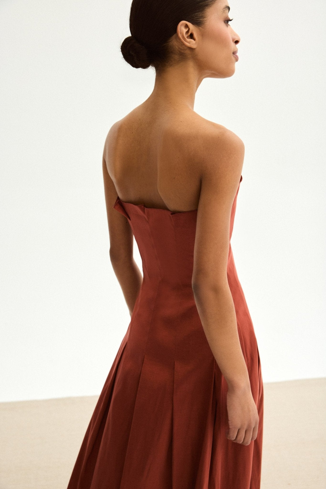 Vestido CORDELIA Teja Caldero - BIMANI