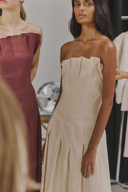 Vestido CORDELIA Crema - BIMANI