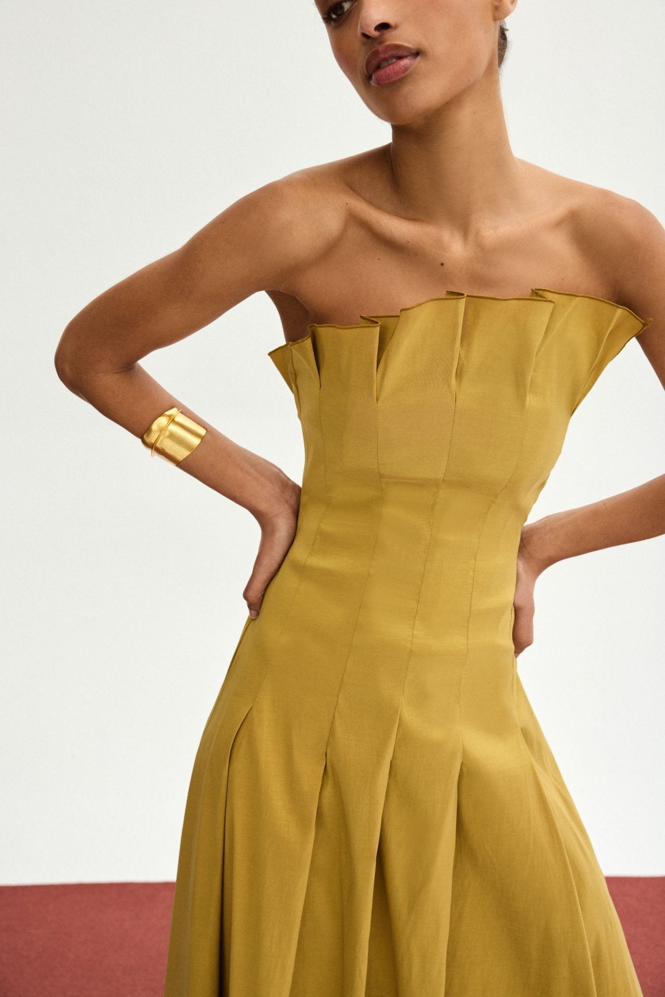 Vestido CORDELIA Oliva Peridoto - BIMANI