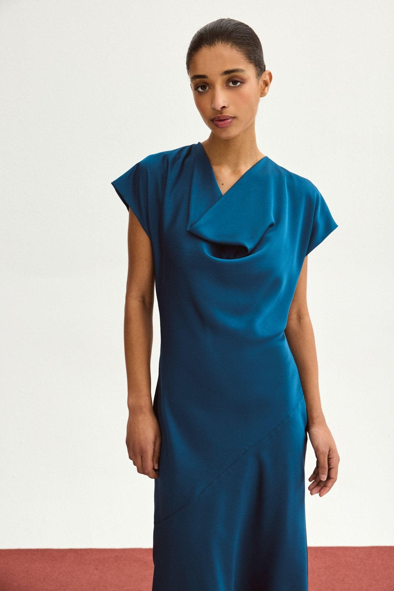 COSIMA Basalt Blue Dress | BIMANI