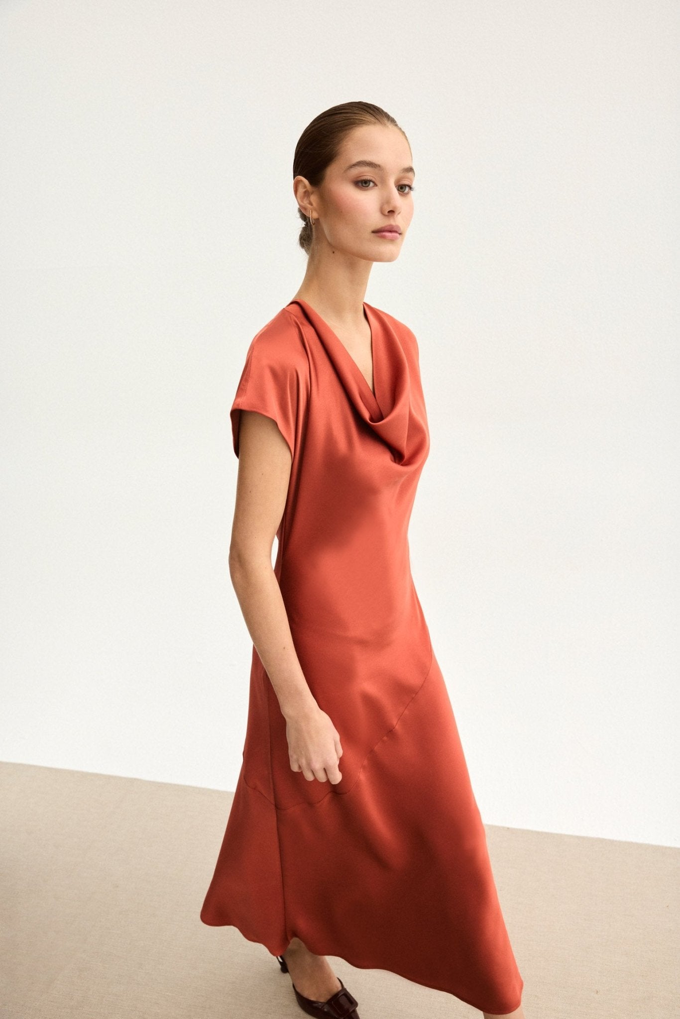 Vestido COSIMA Teja Caldero - BIMANI