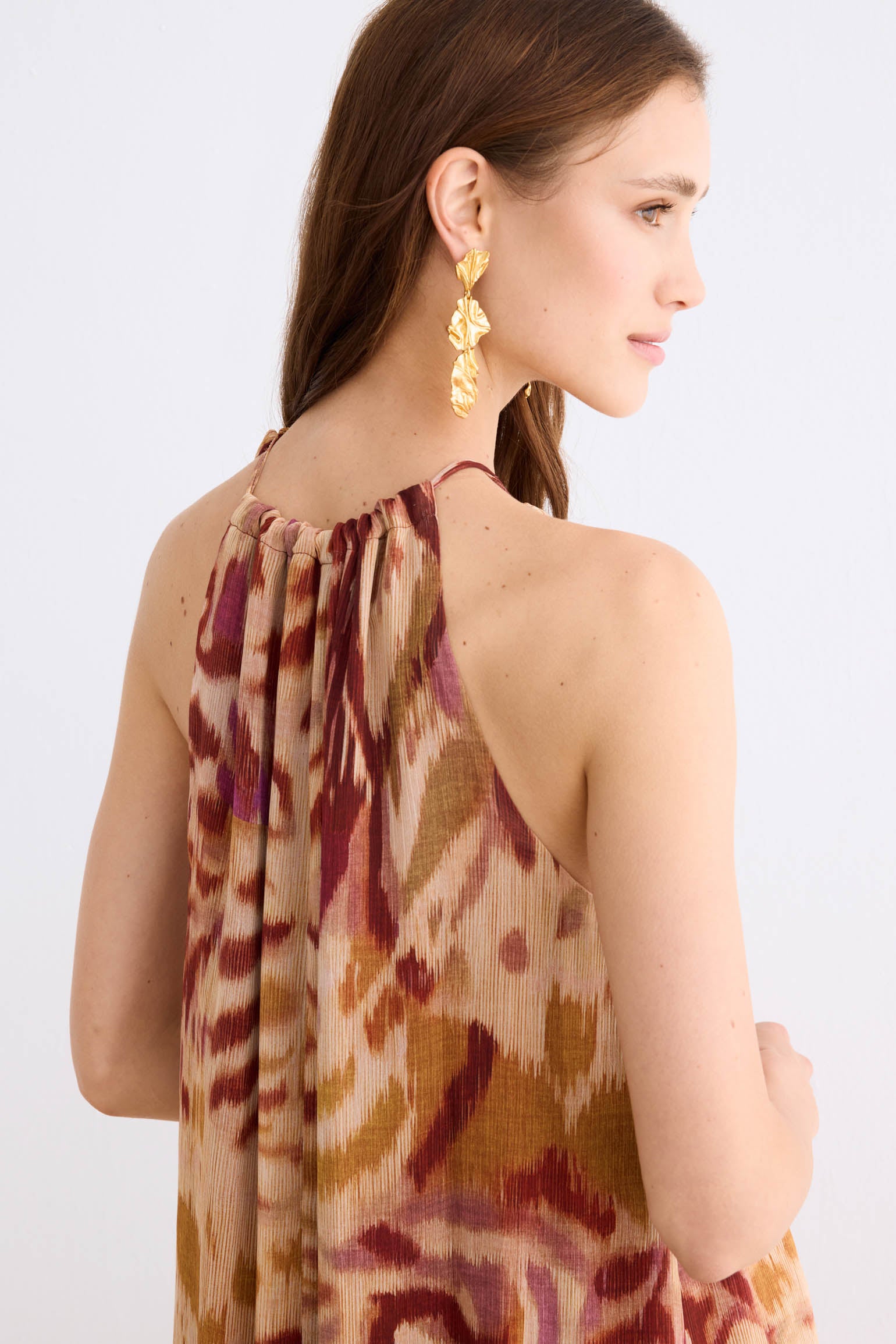 Vestido DEBA Estampado Mostaza - BIMANI