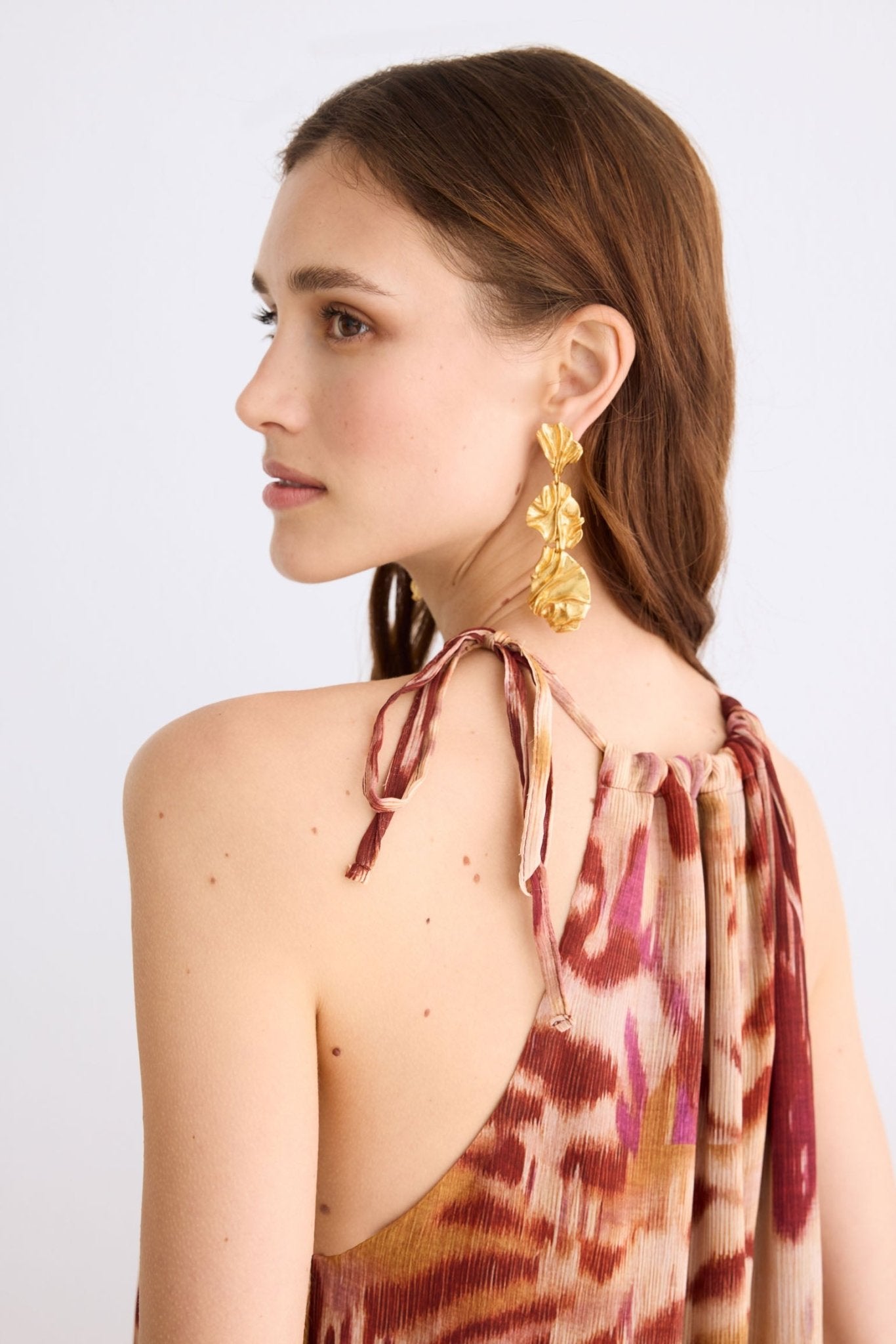 Vestido DEBA Estampado Mostaza - BIMANI