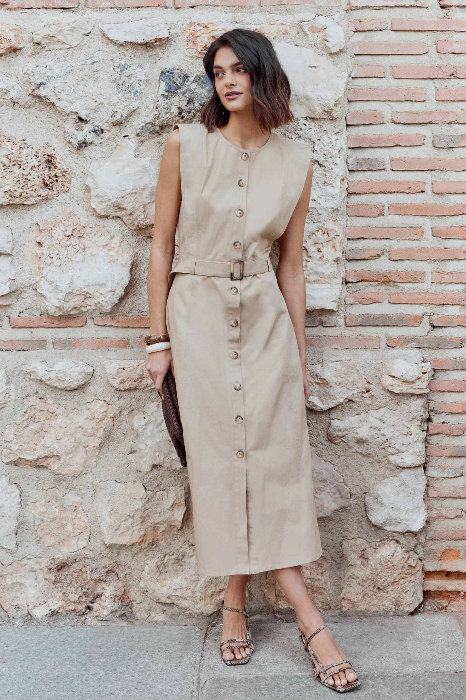 Vestido DINAN Beige - BIMANI