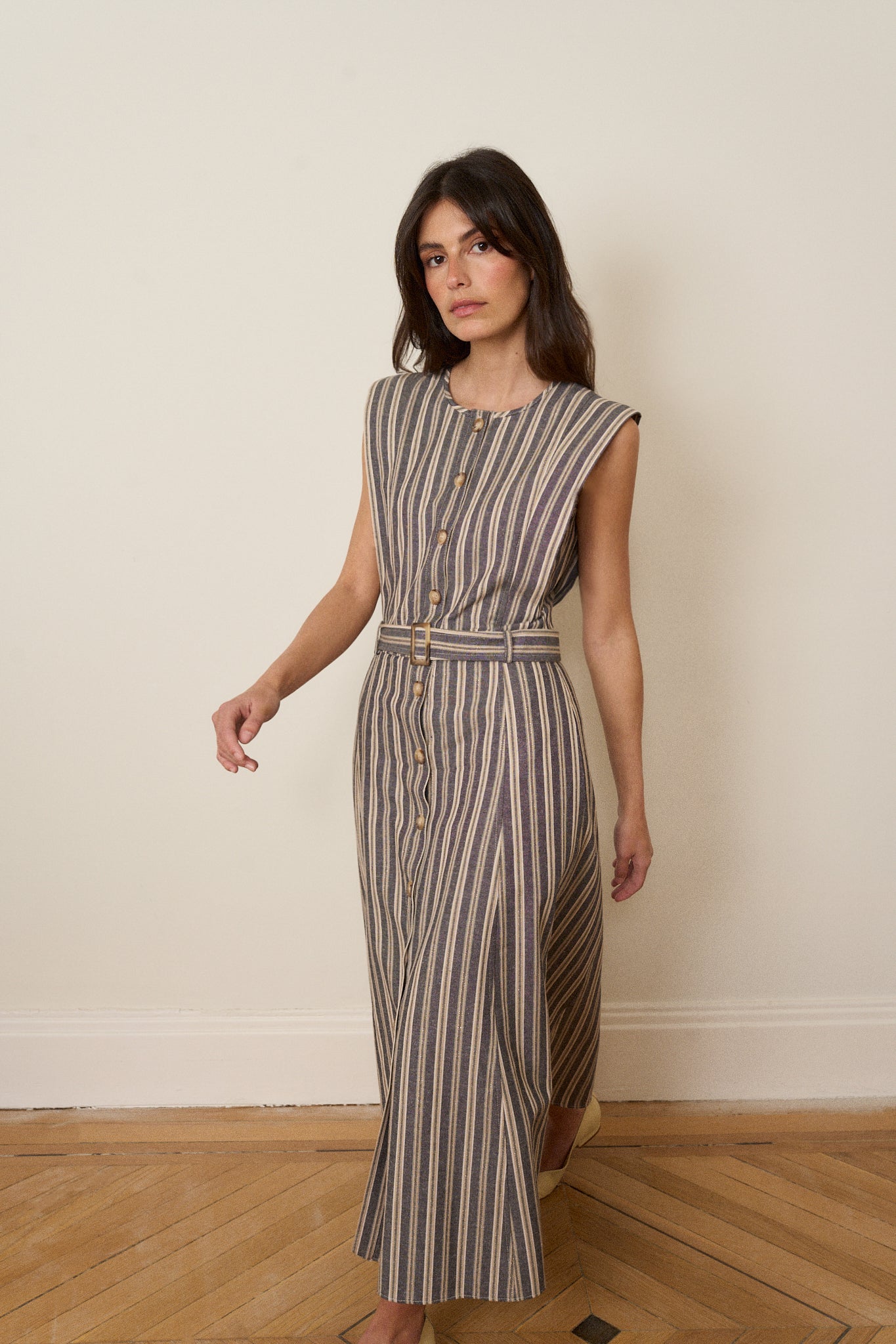 Vestido DINAN Rayas Azul - BIMANI