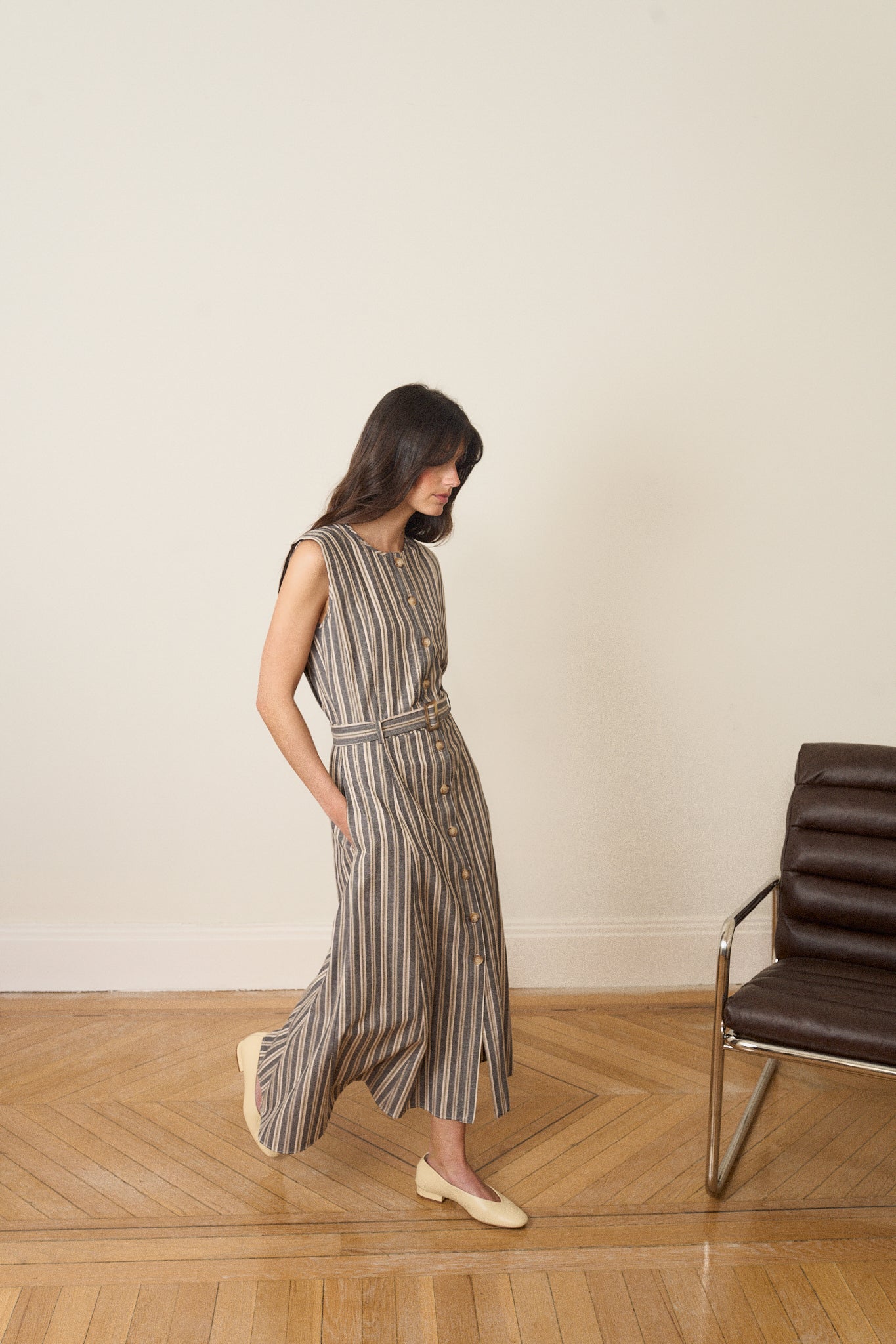 Vestido DINAN Rayas Azul - BIMANI